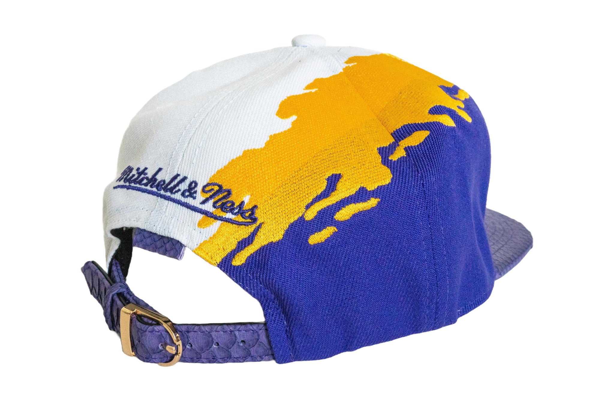 Custom Mitchell & Ness Los Angeles Lakers Paintbrush Strapback