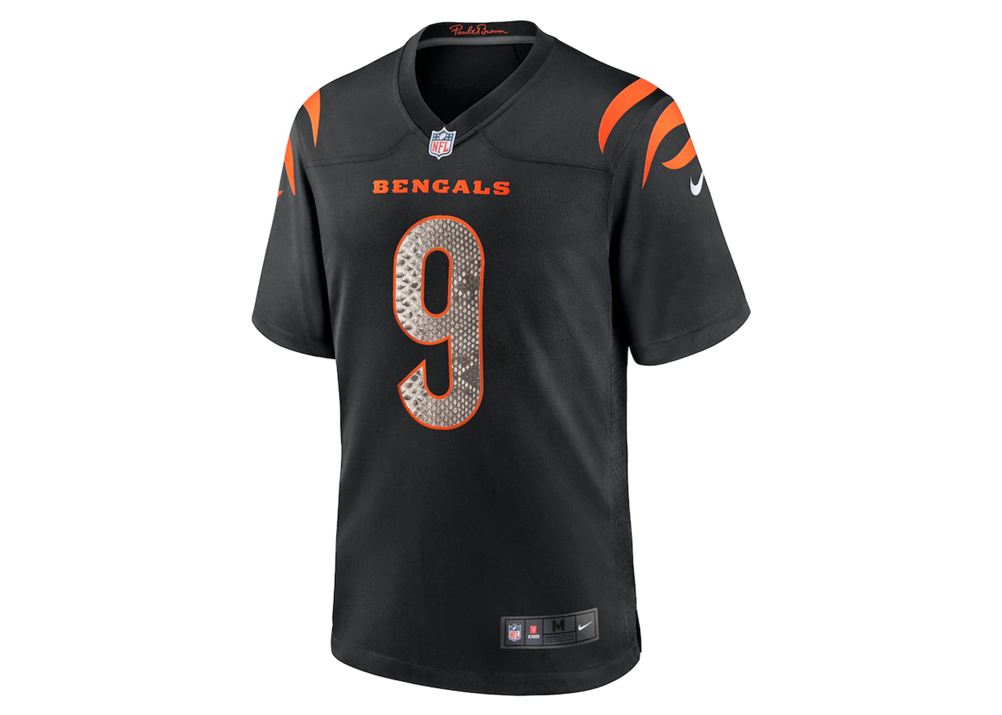 Custom Nike Joe Burrow Cincinnati Bengals Python Black Jersey