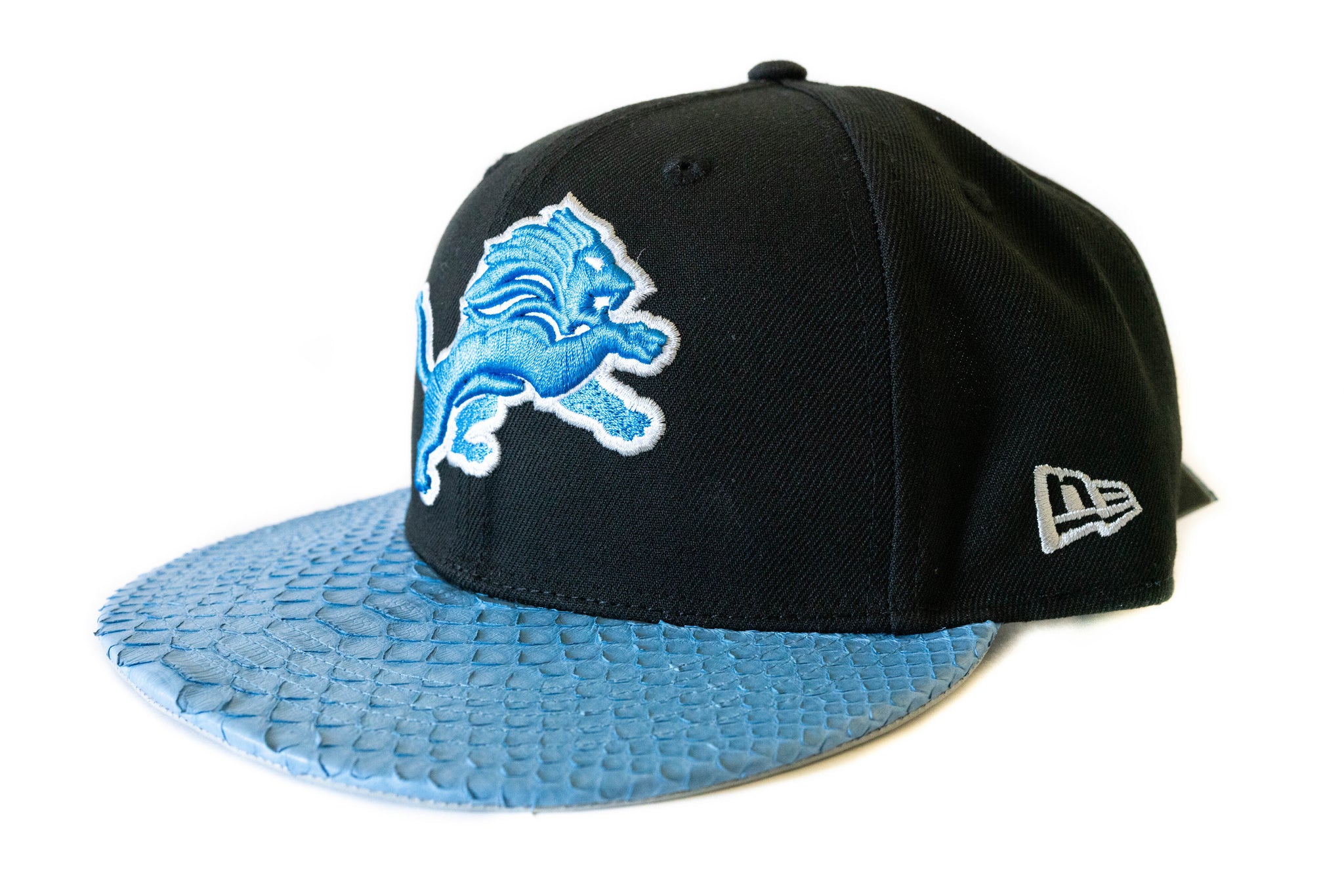 Custom New Era Detroit Lions Basic Logo Strapback (Light Blue)