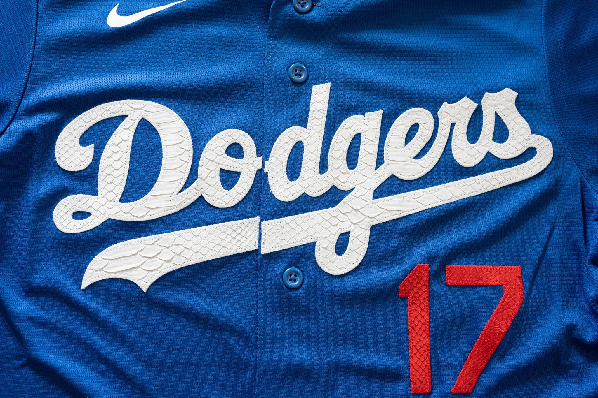 Custom Nike Shohei Ohtani Los Angeles Dodgers Python Jersey (Blue)