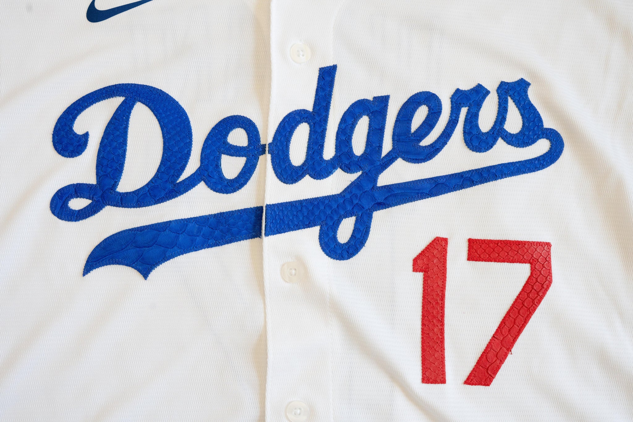 Custom Nike Shohei Ohtani Los Angeles Dodgers Python Jersey (White)