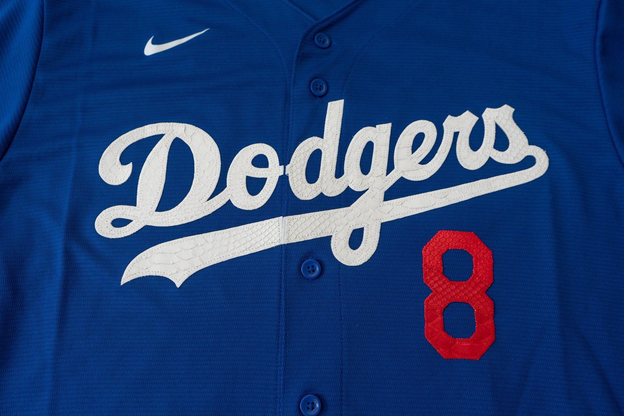 Custom Nike Kobe Bryant Los Angeles Dodgers Python Jersey (Blue)