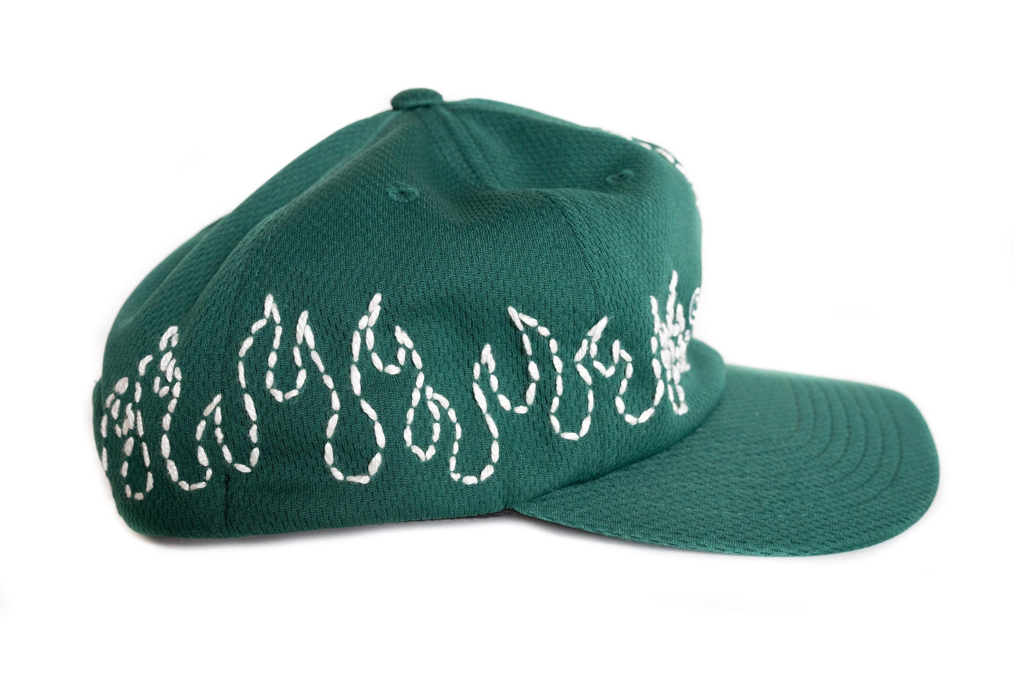 Custom Stussy Flames Sashiko Snapback