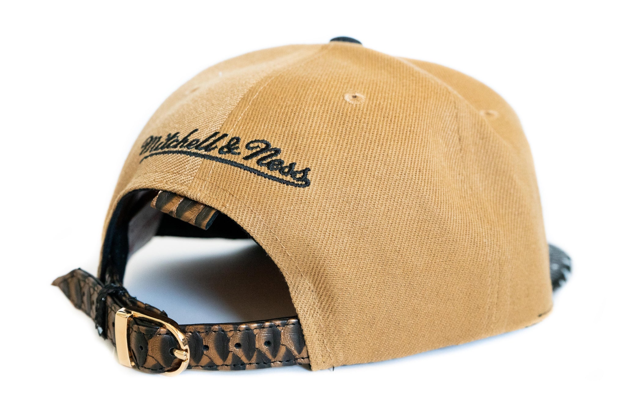 Custom Mitchell & Ness New Orleans Saints Gold Strapback