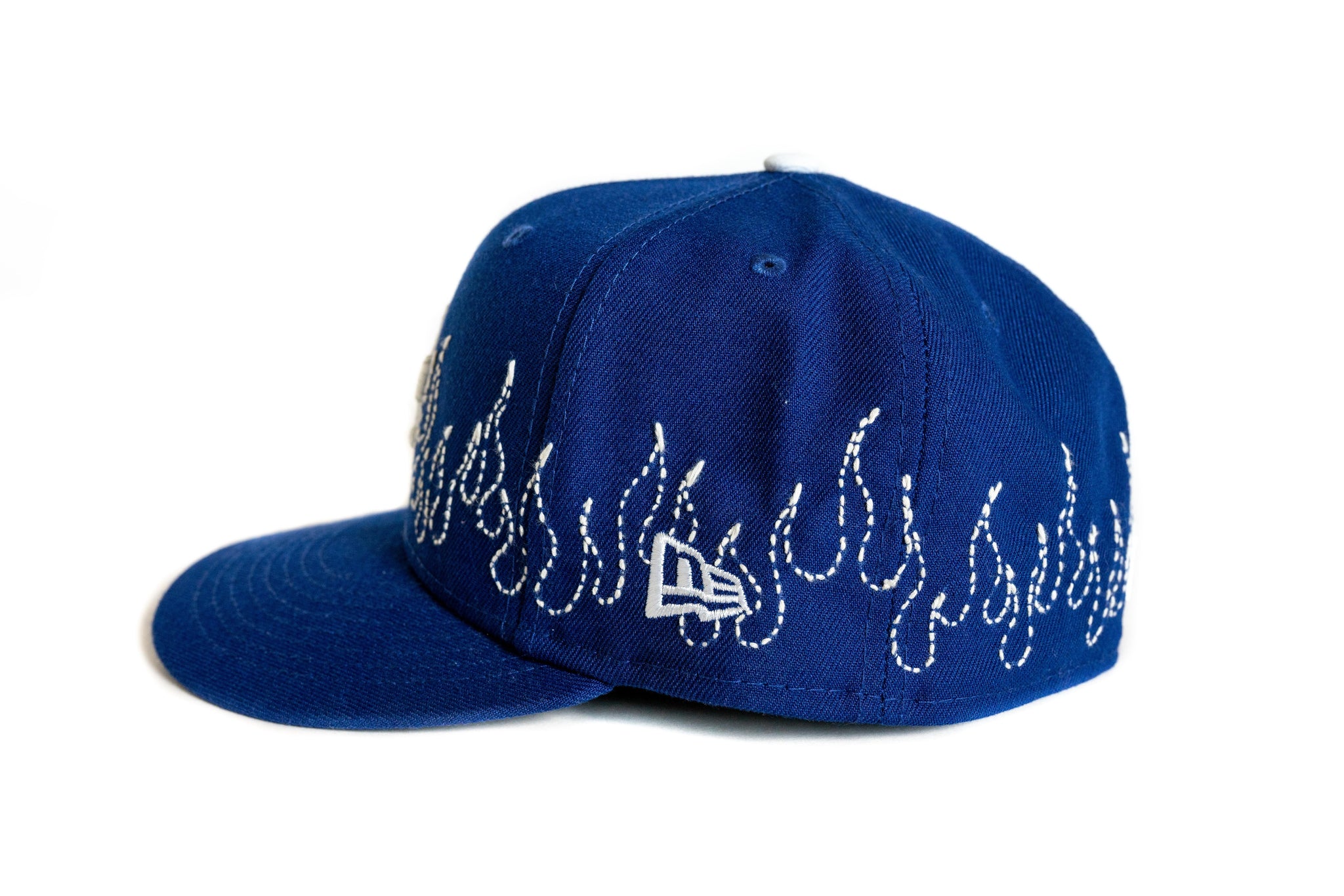 Custom New Era Los Angeles Dodgers Flames Sashiko Hat