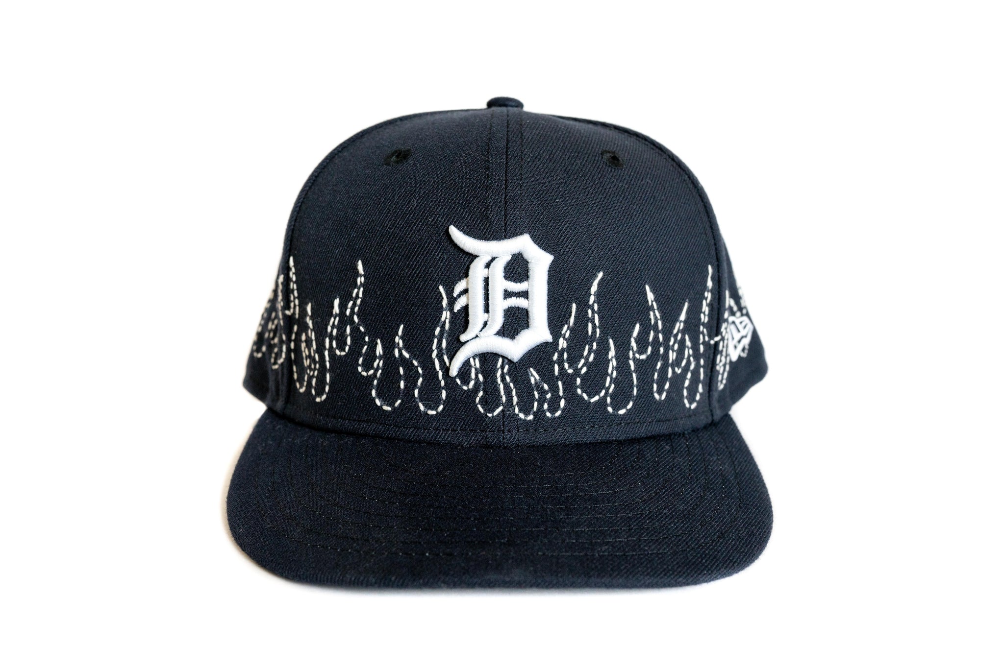Custom New Era Detroit Tigers Flames Sashiko Hat