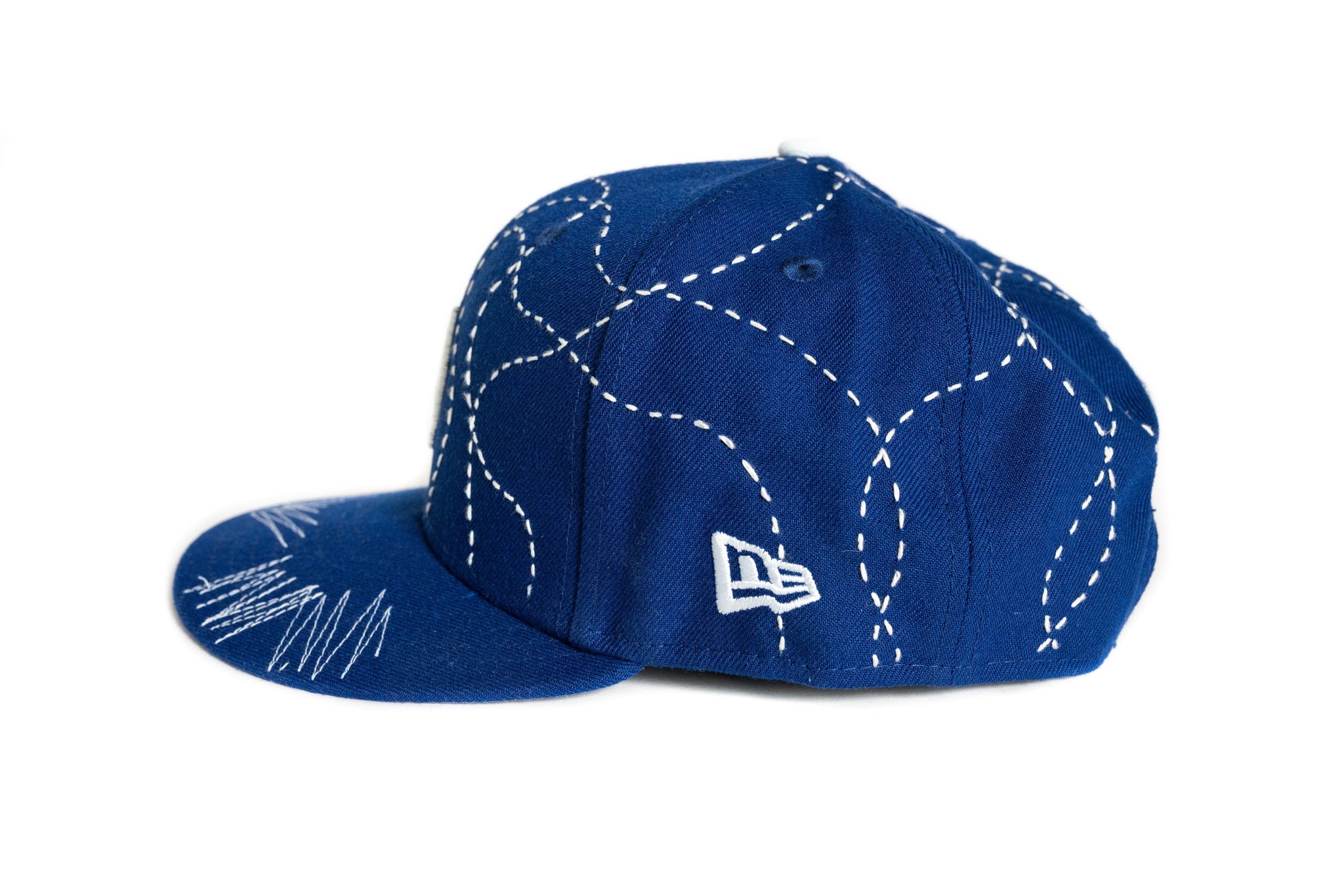 Custom New Era Sashiko Blue Dodgers Snapback