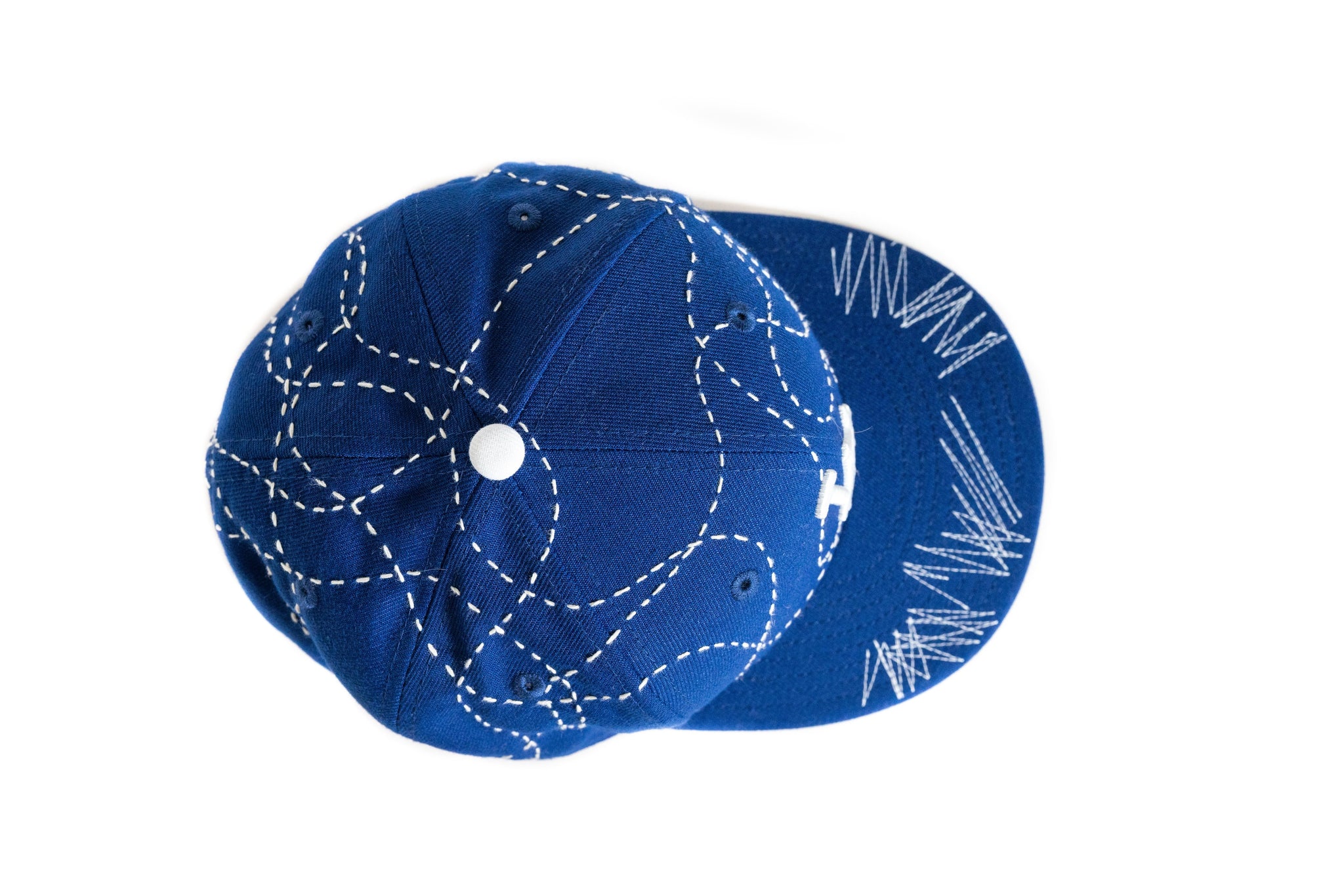 Custom New Era Sashiko Blue Dodgers Snapback