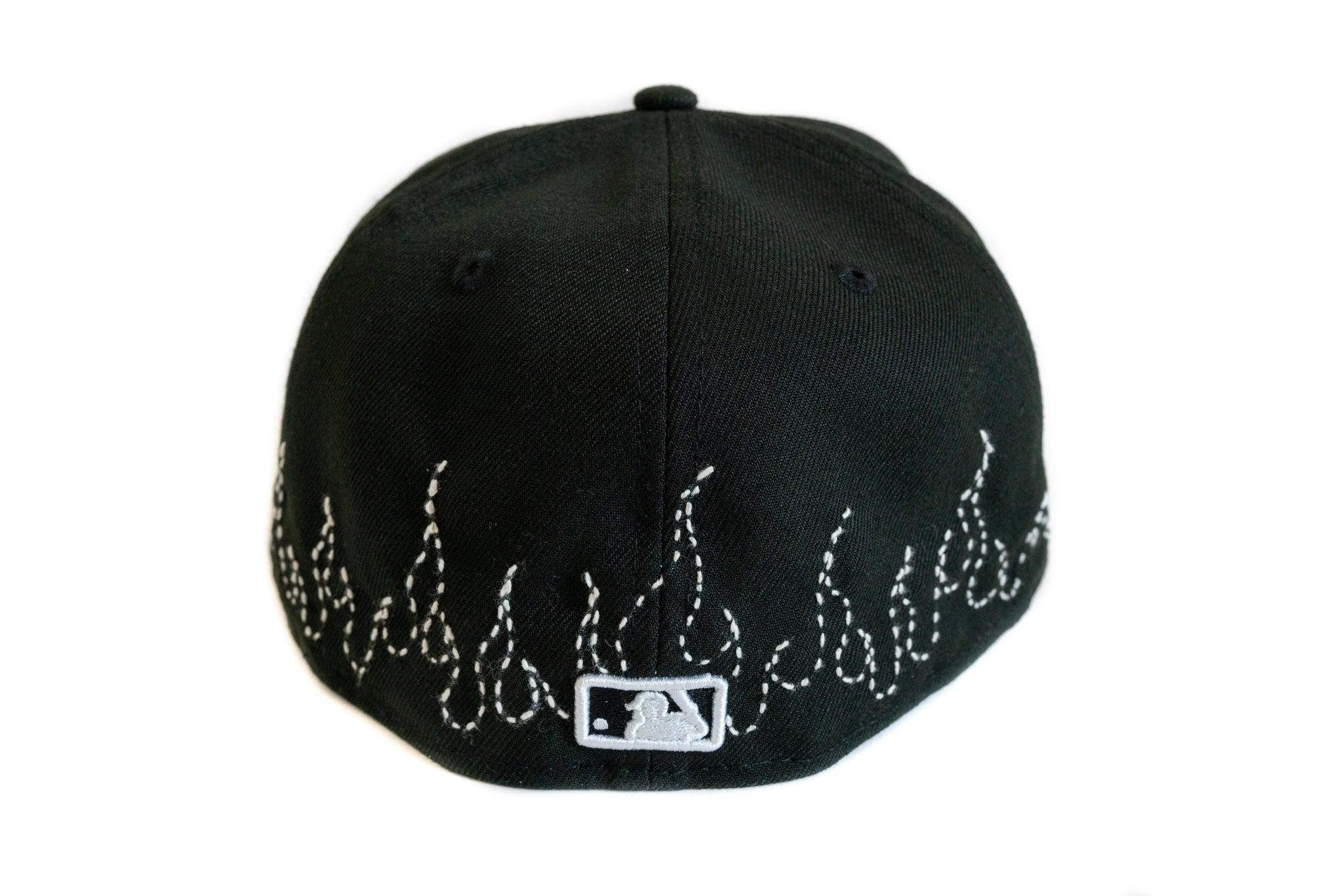 Custom New Era New York Yankees Flames Sashiko Hat (Black)