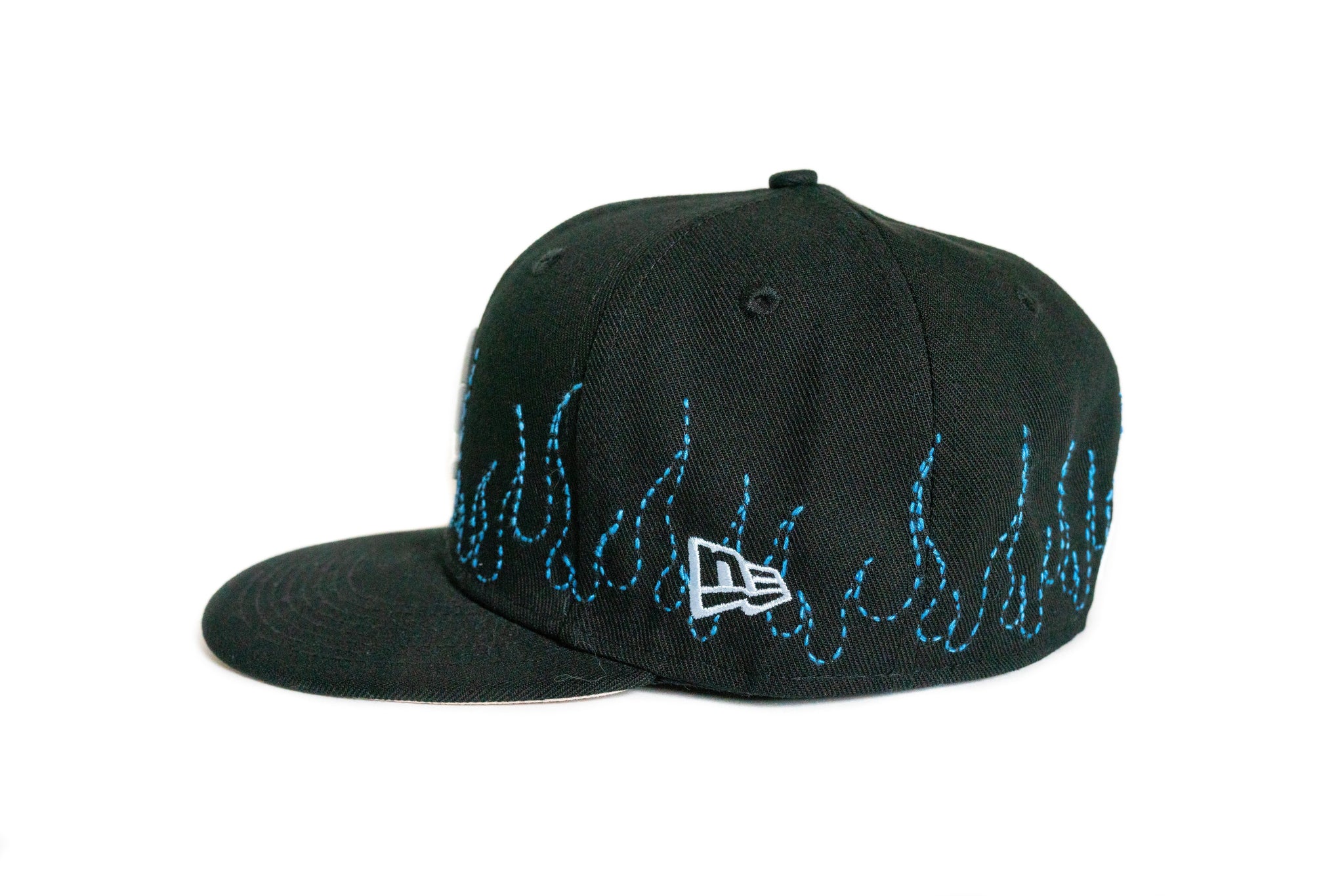 Custom New Era Los Angeles Dodgers Flames Sashiko Hat