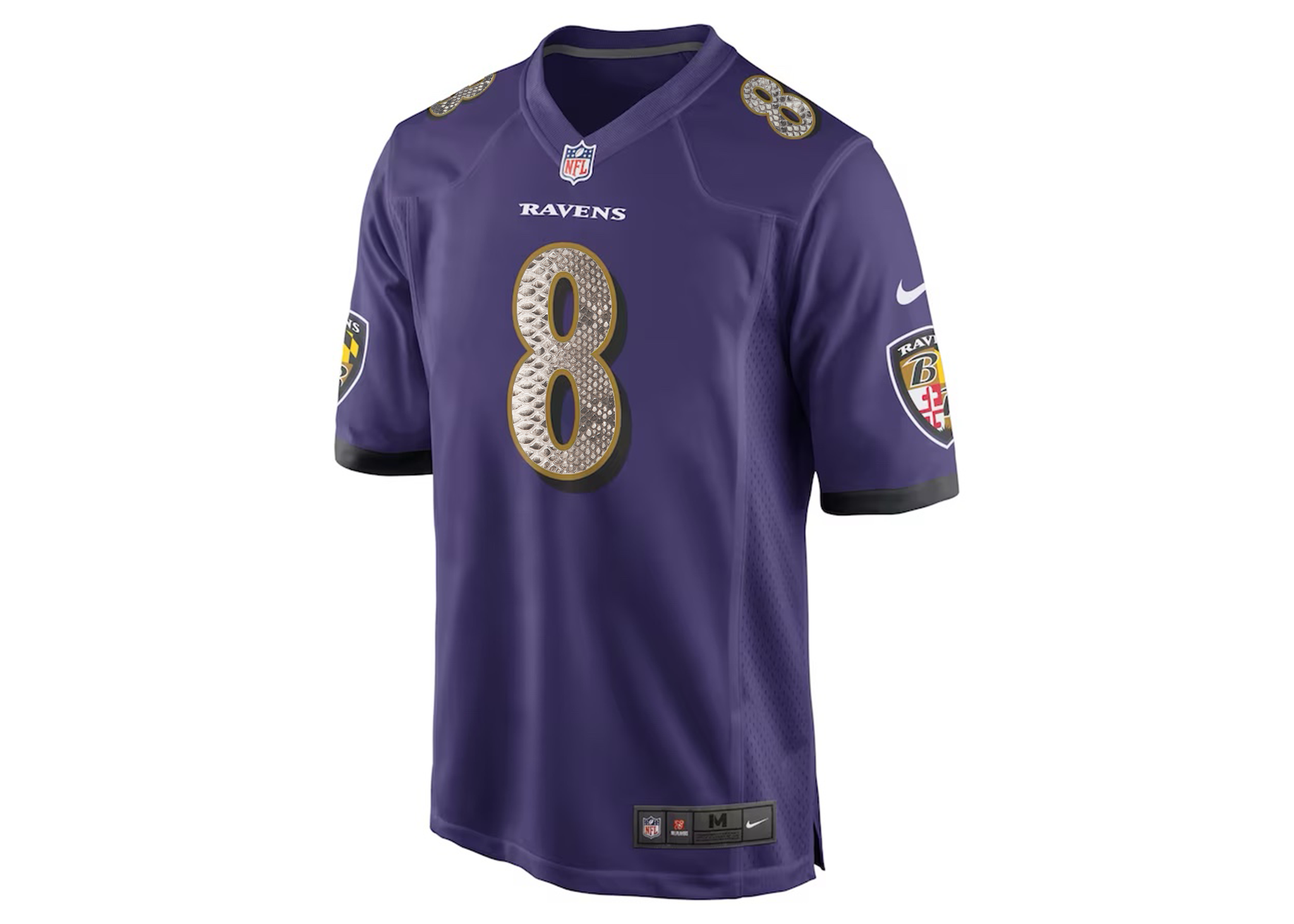 Custom Nike Lamar Jackson Baltimore Ravens Python Jersey