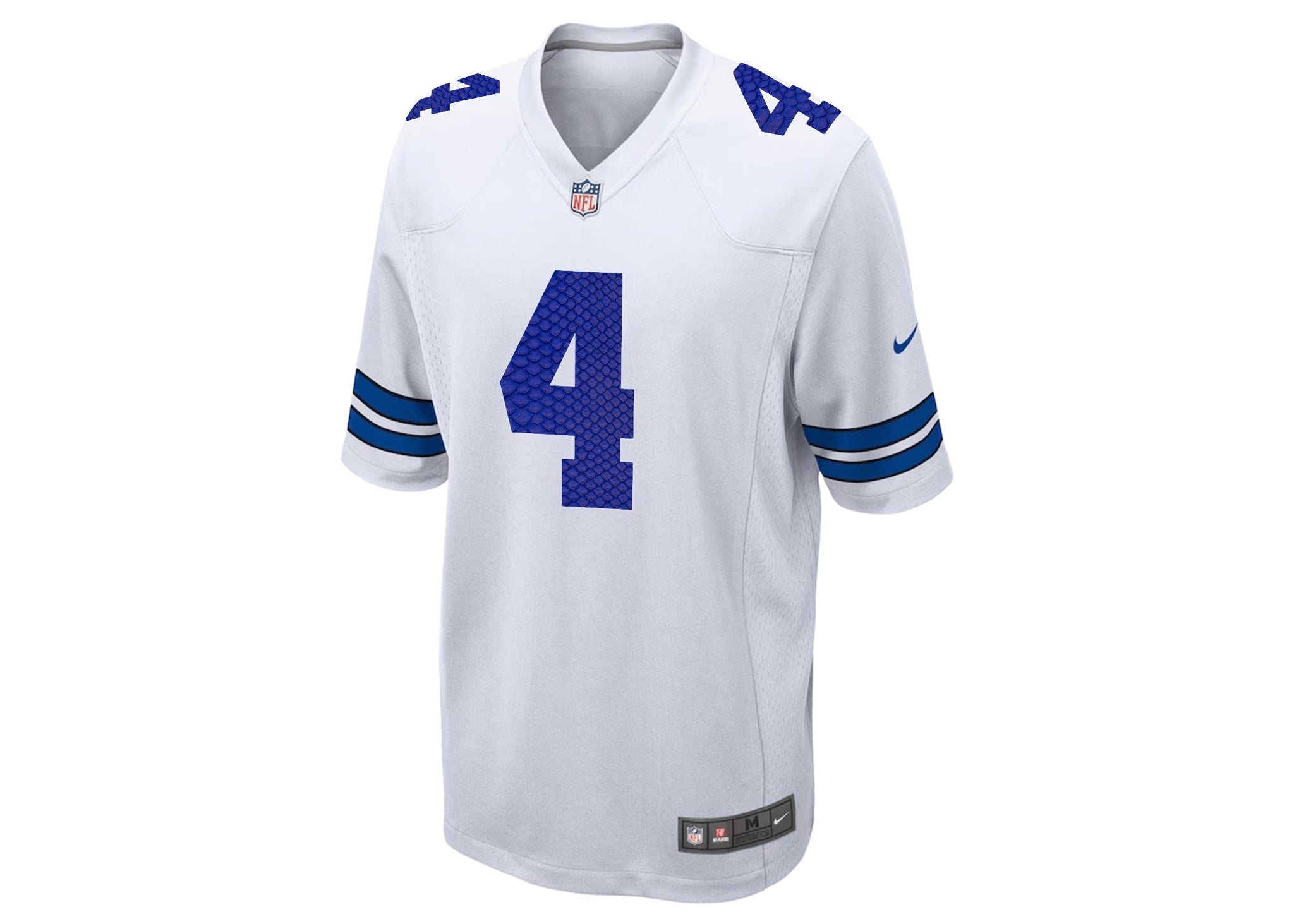 Custom Nike Dak Prescott Dallas Cowboys Python White Jersey