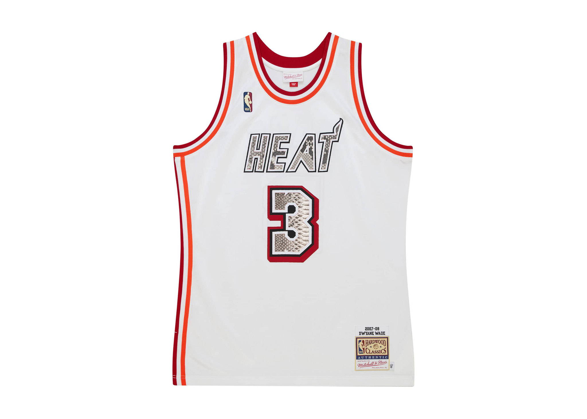 Custom Mitchell & Ness Dwyane Wade 2007-2008 Miami Heat Python Jersey