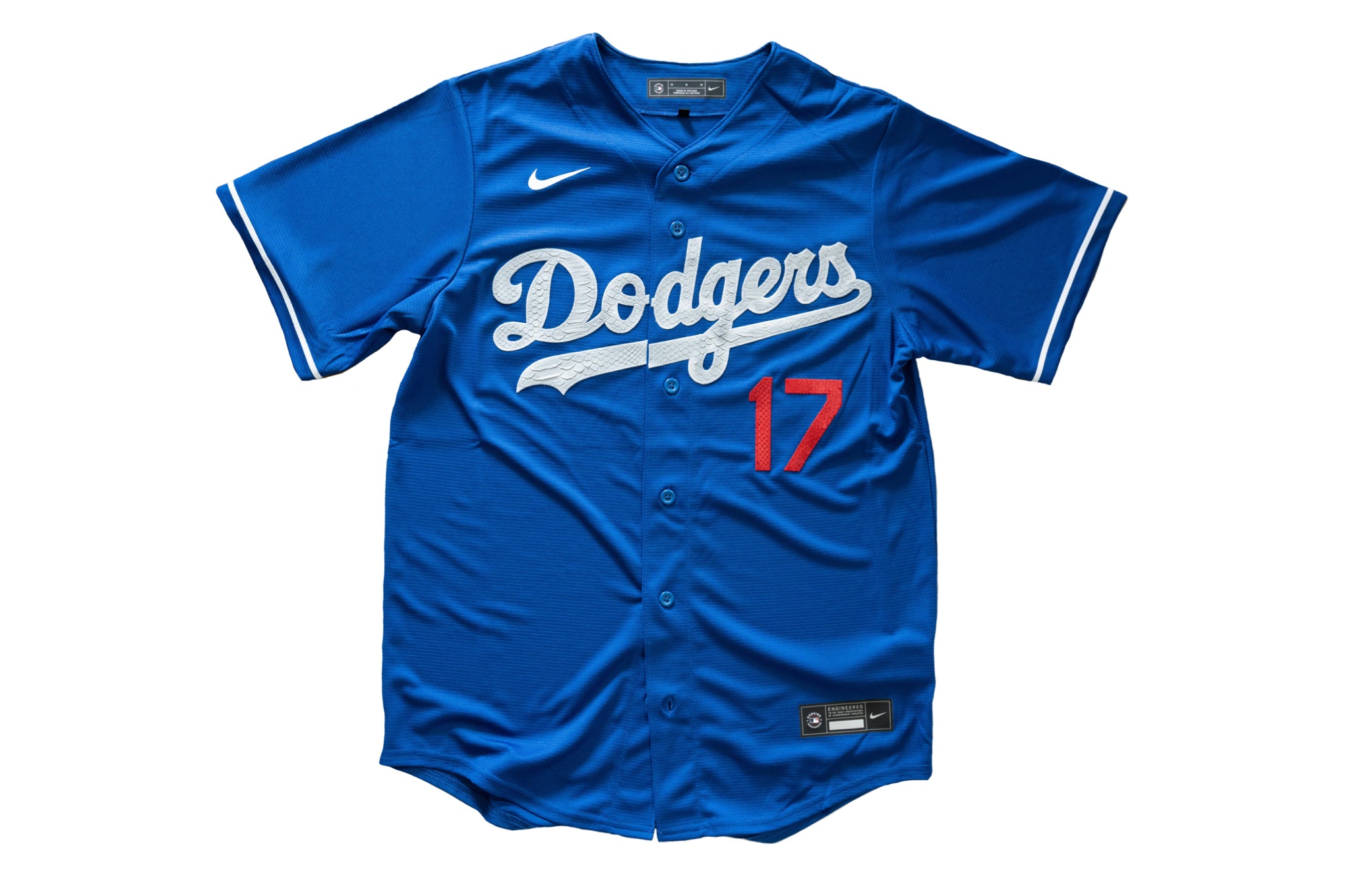 Custom Nike Shohei Ohtani Los Angeles Dodgers Python Jersey (Blue)