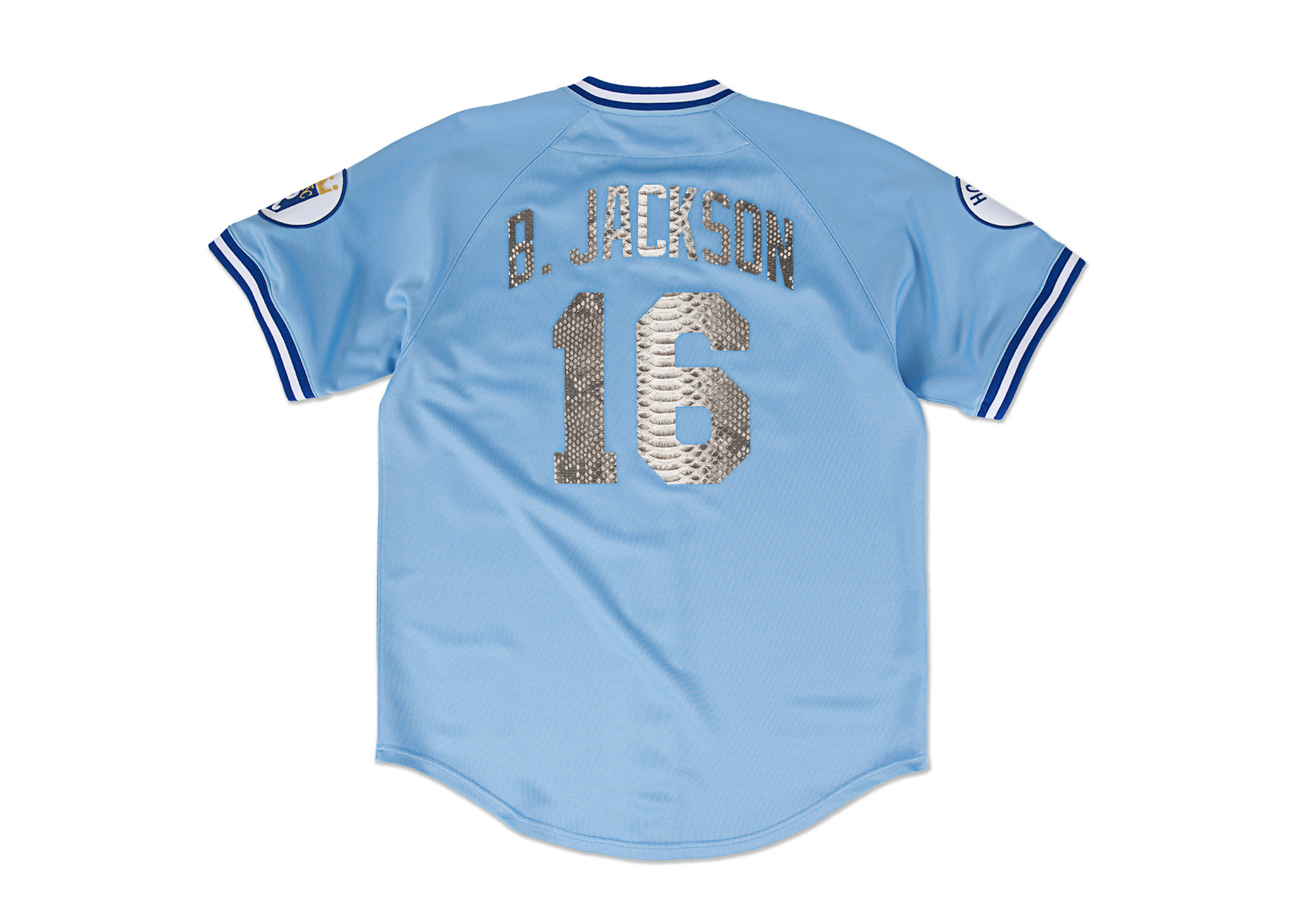 Custom Mitchell & Ness Bo Jackson 1987 Kansas City Royals Python Jersey