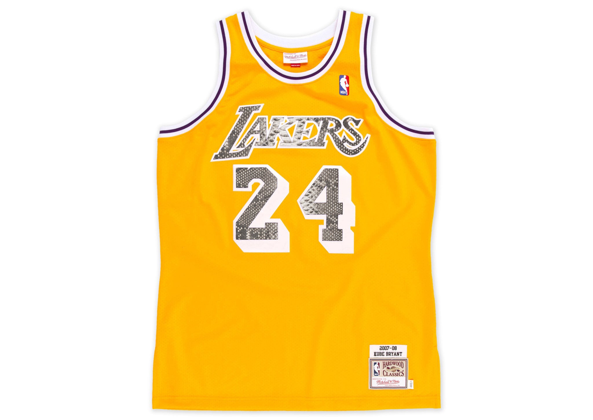 Custom Mitchell & Ness Kobe Bryant 2007-2008 Los Angeles Lakers Python Jersey