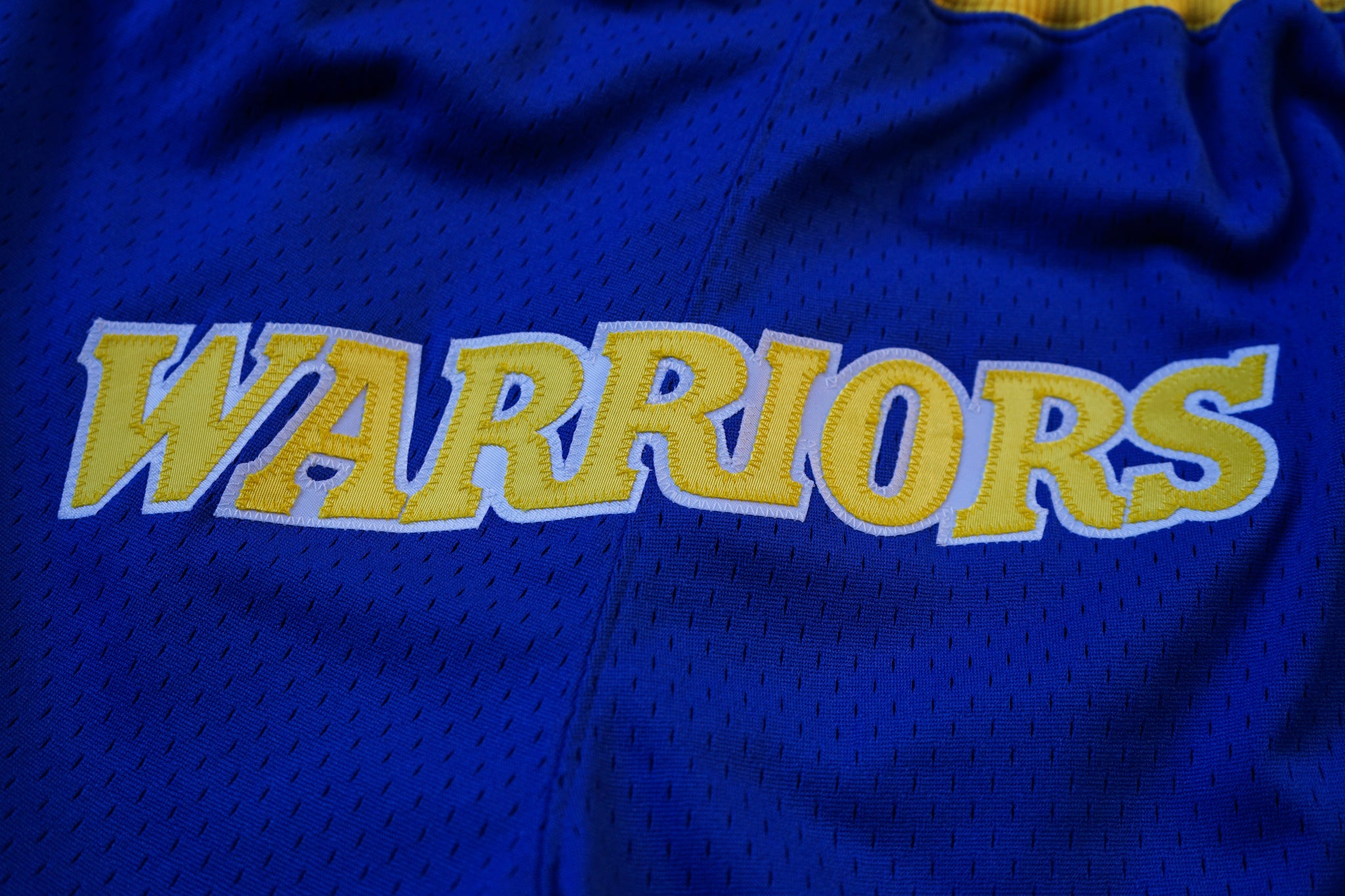 Custom Mitchell & Ness Golden State Warriors 1995-1996 "WARRIORS" Shorts