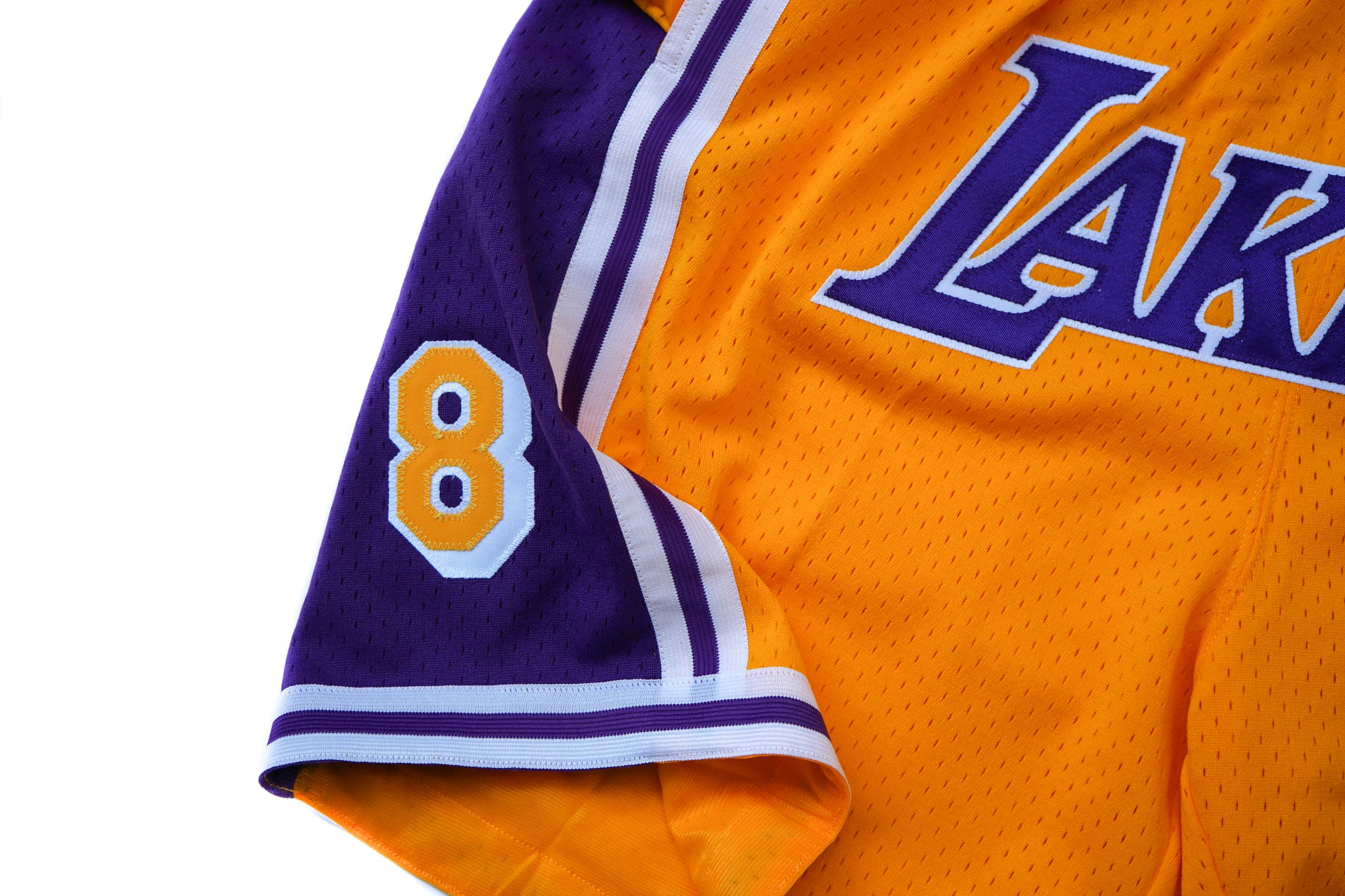 Custom Mitchell & Ness Los Angeles Lakers 1996-1997 Kobe Bryant Edition Swingman Shorts (Home)