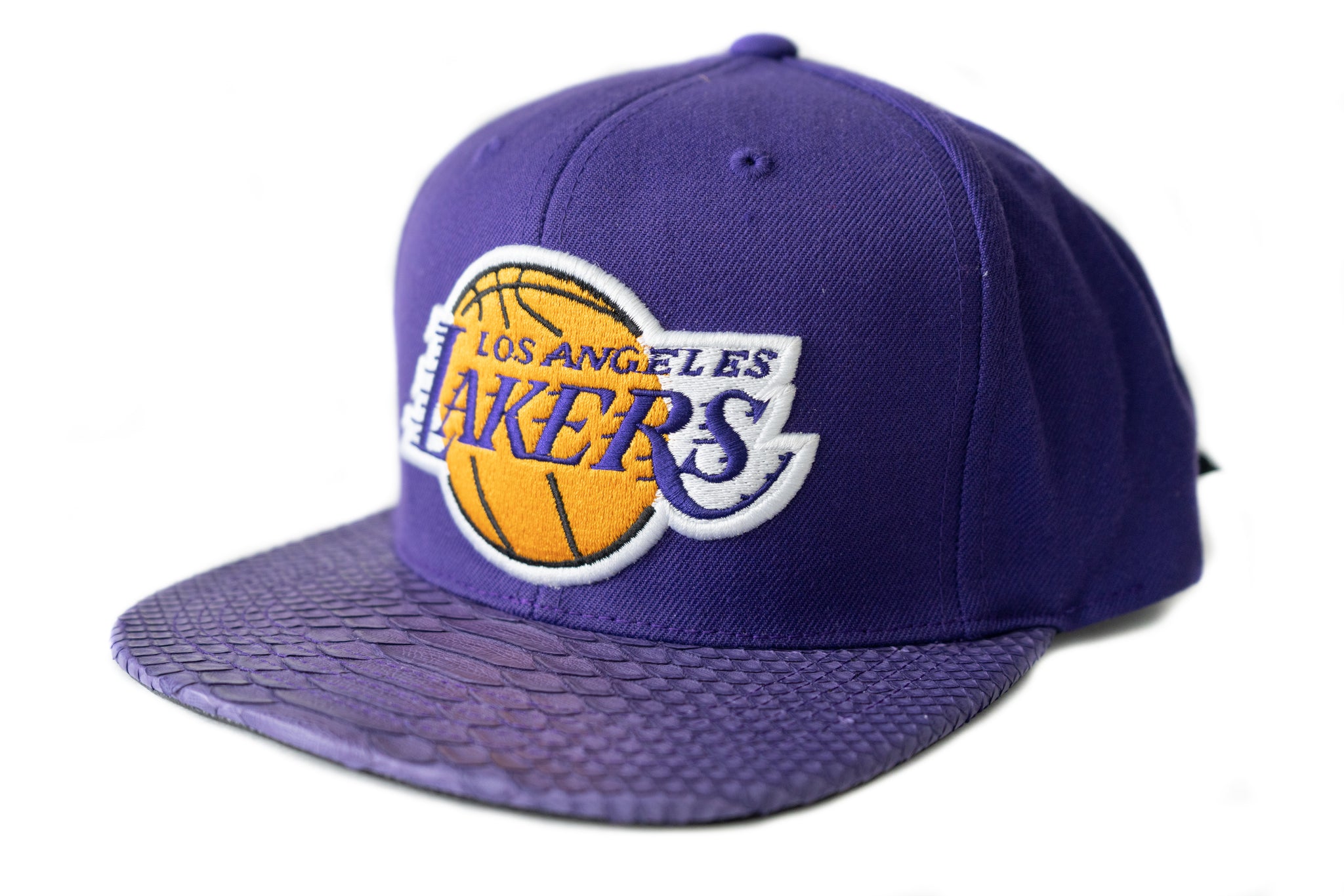 Custom Mitchell & Ness Los Angeles Lakers Basic Logo Purple Strapback