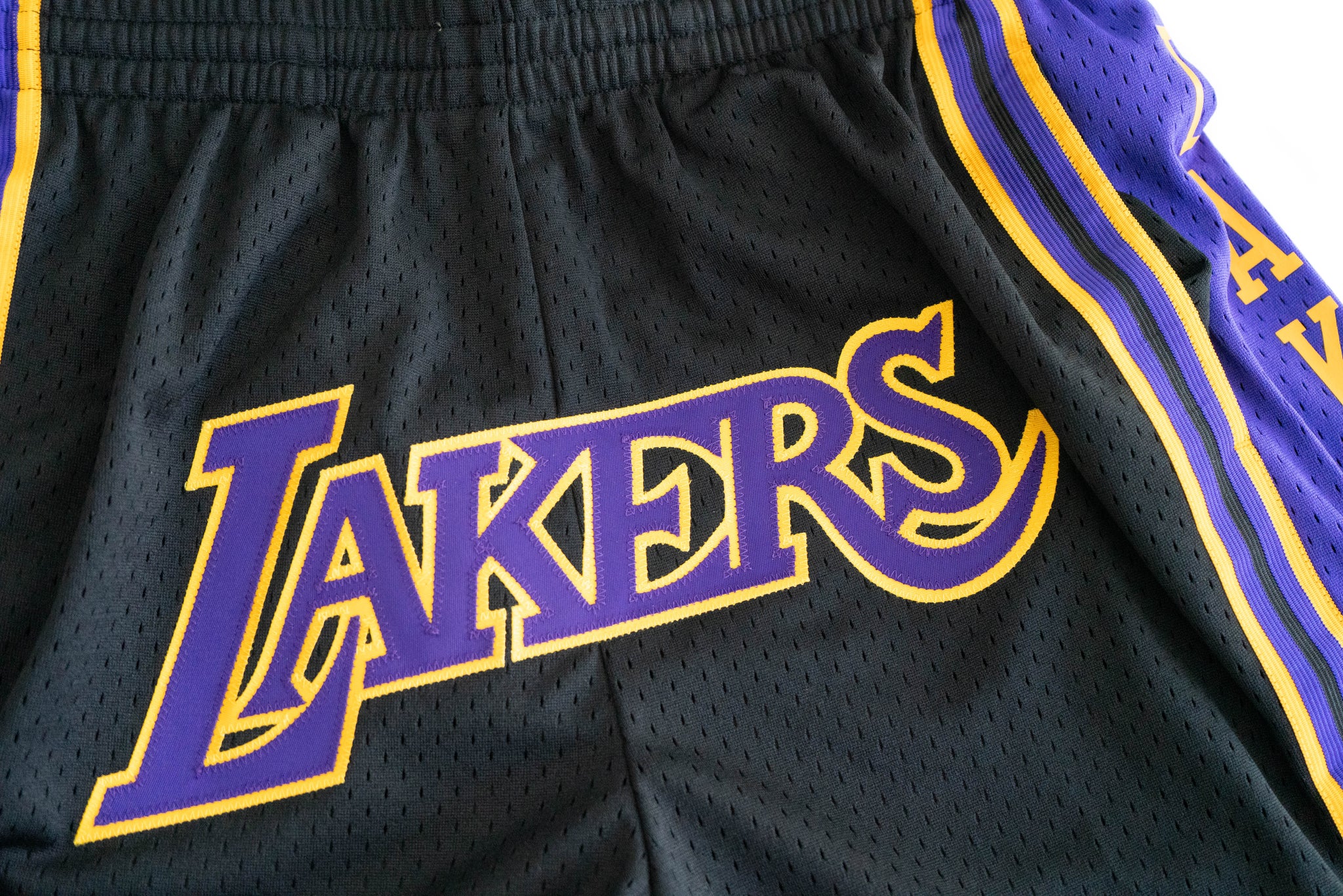 Custom Mitchell & Ness Los Angeles Lakers Hollywood Nights Swingman Shorts