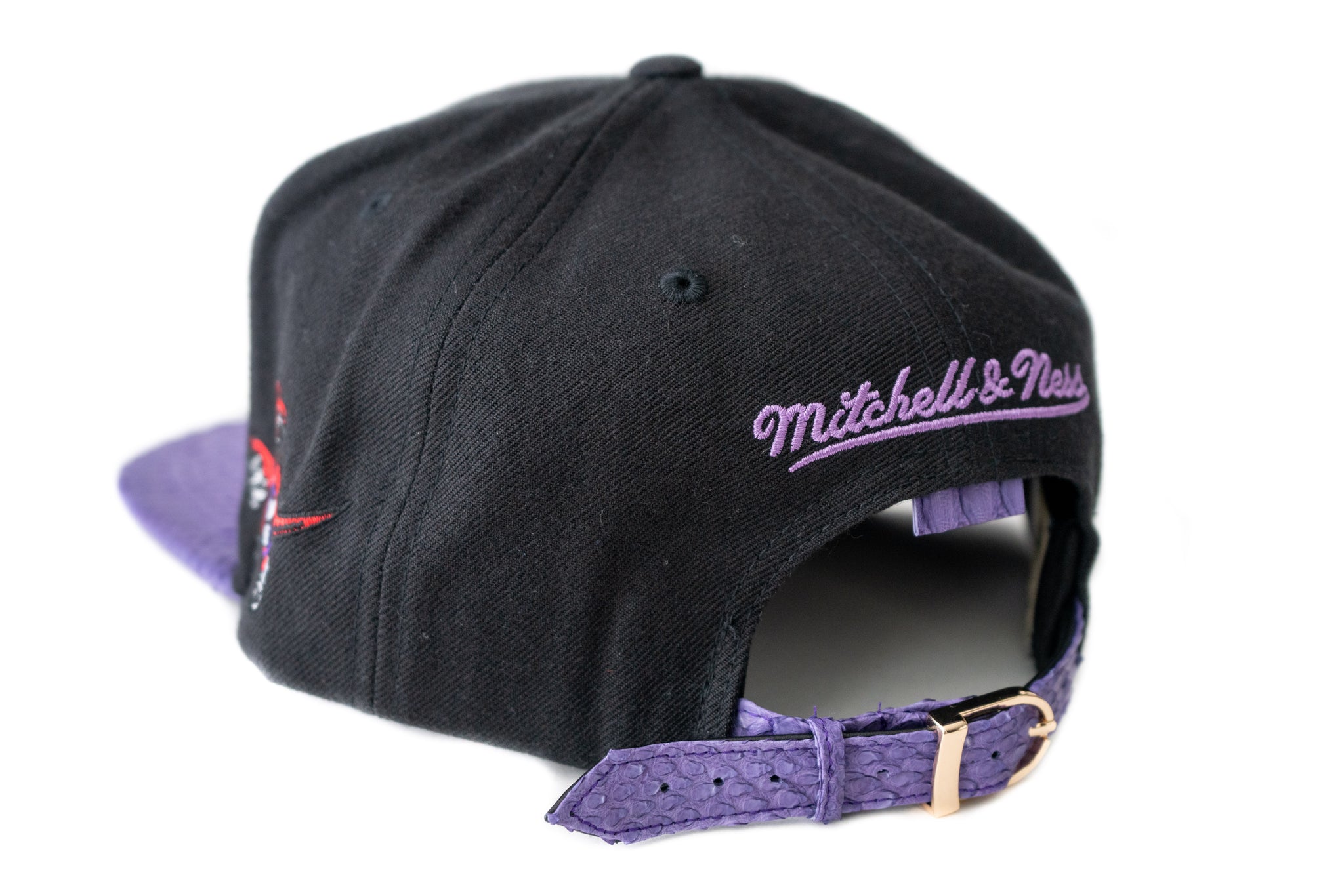 Custom Mitchell & Ness Toronto Raptors Purple Script Strapback