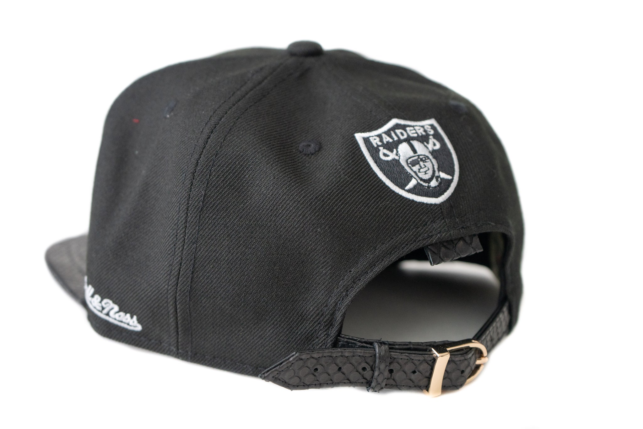 Custom Mitchell & Ness Los Angeles Raiders All Black Strapback