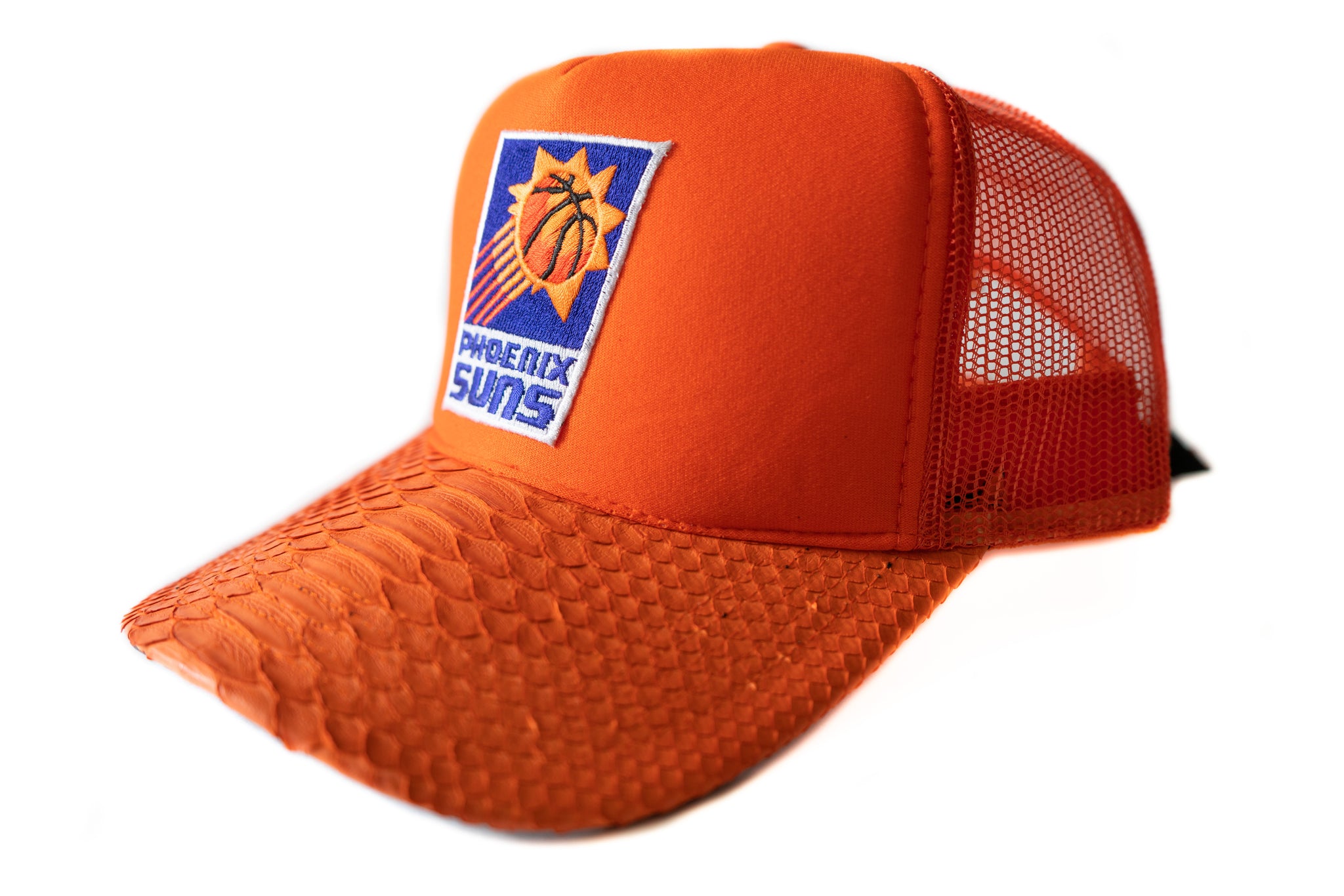 Custom PHOENIX SUNS Custom Python Trucker Hat Strapback