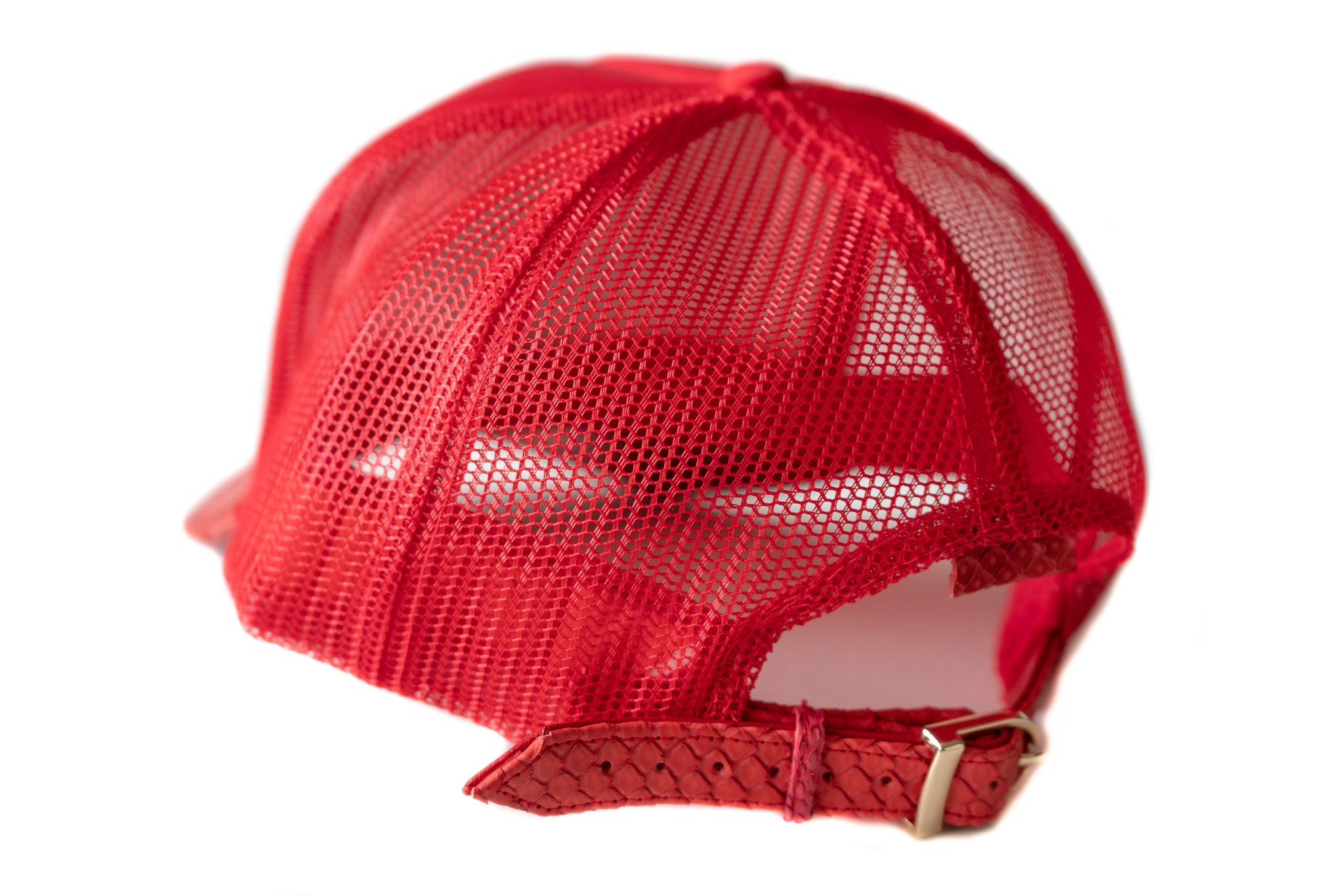 Custom CHICAGO BULLS Custom Red Python Trucker Hat Strapback