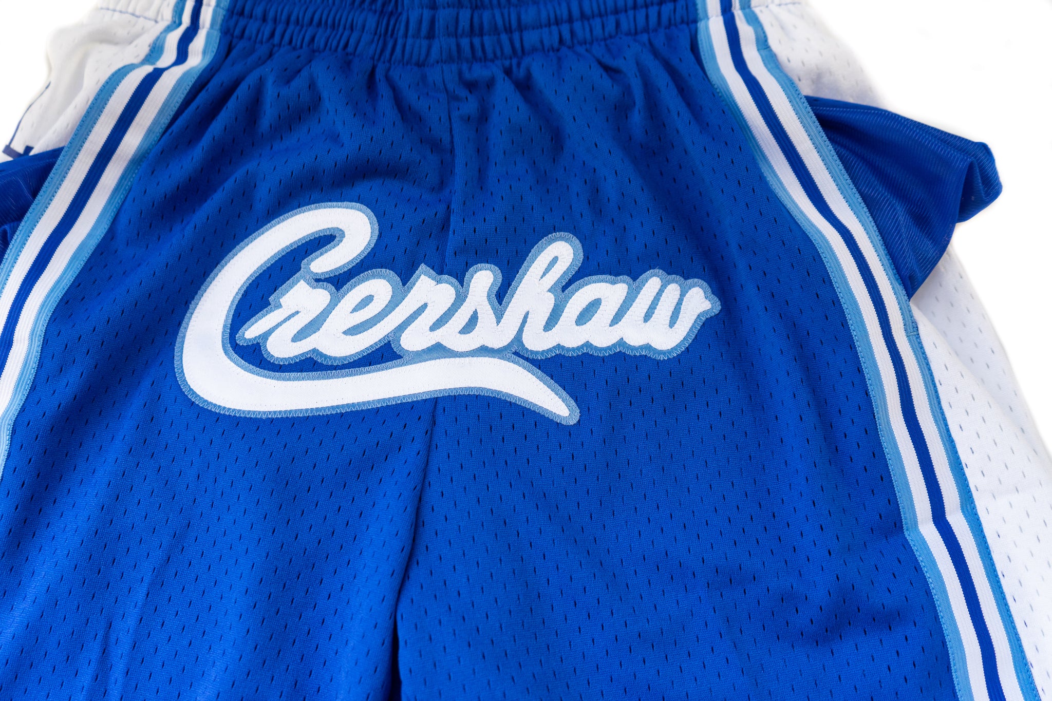 Custom Mitchell & Ness Los Angeles Lakers "Crenshaw" Swingman Shorts