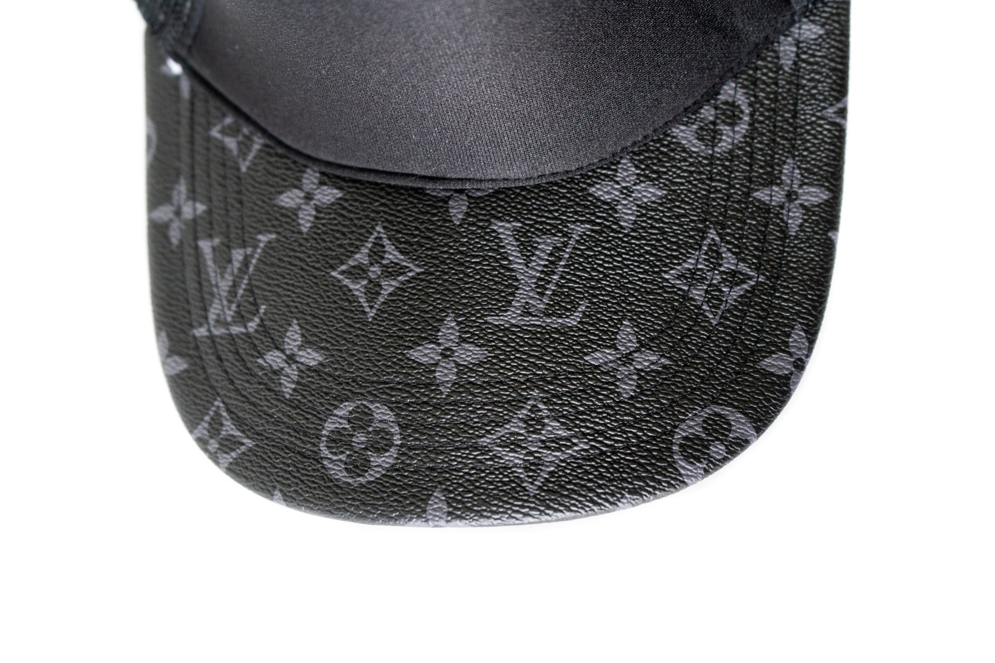 Custom All Black Louis Vuitton Trucker Hat Strapback
