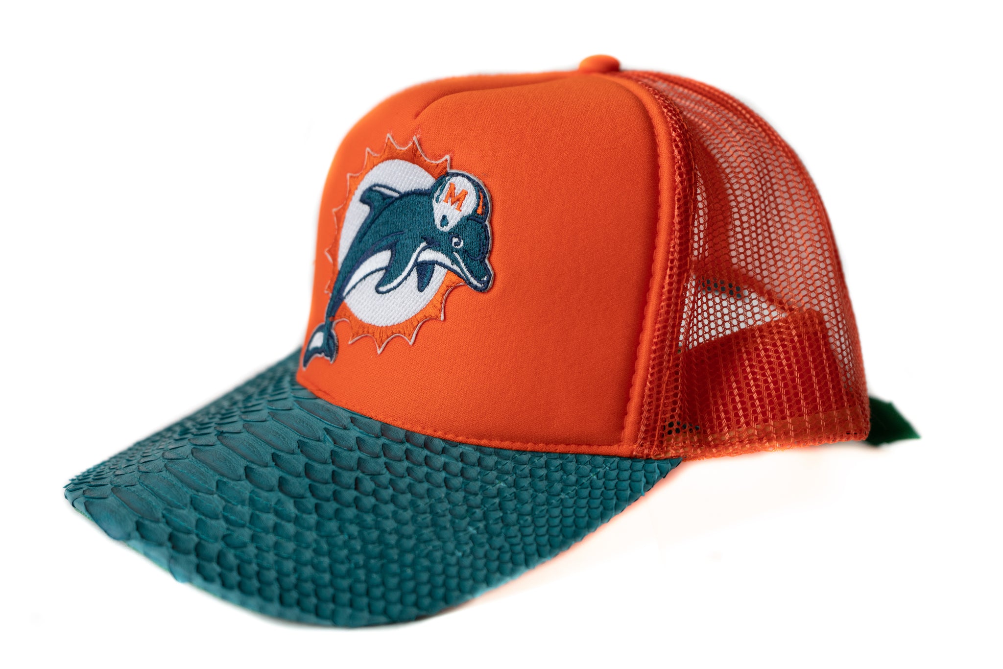 Custom MIAMI DOLPHINS Custom Trucker Hat Strapback