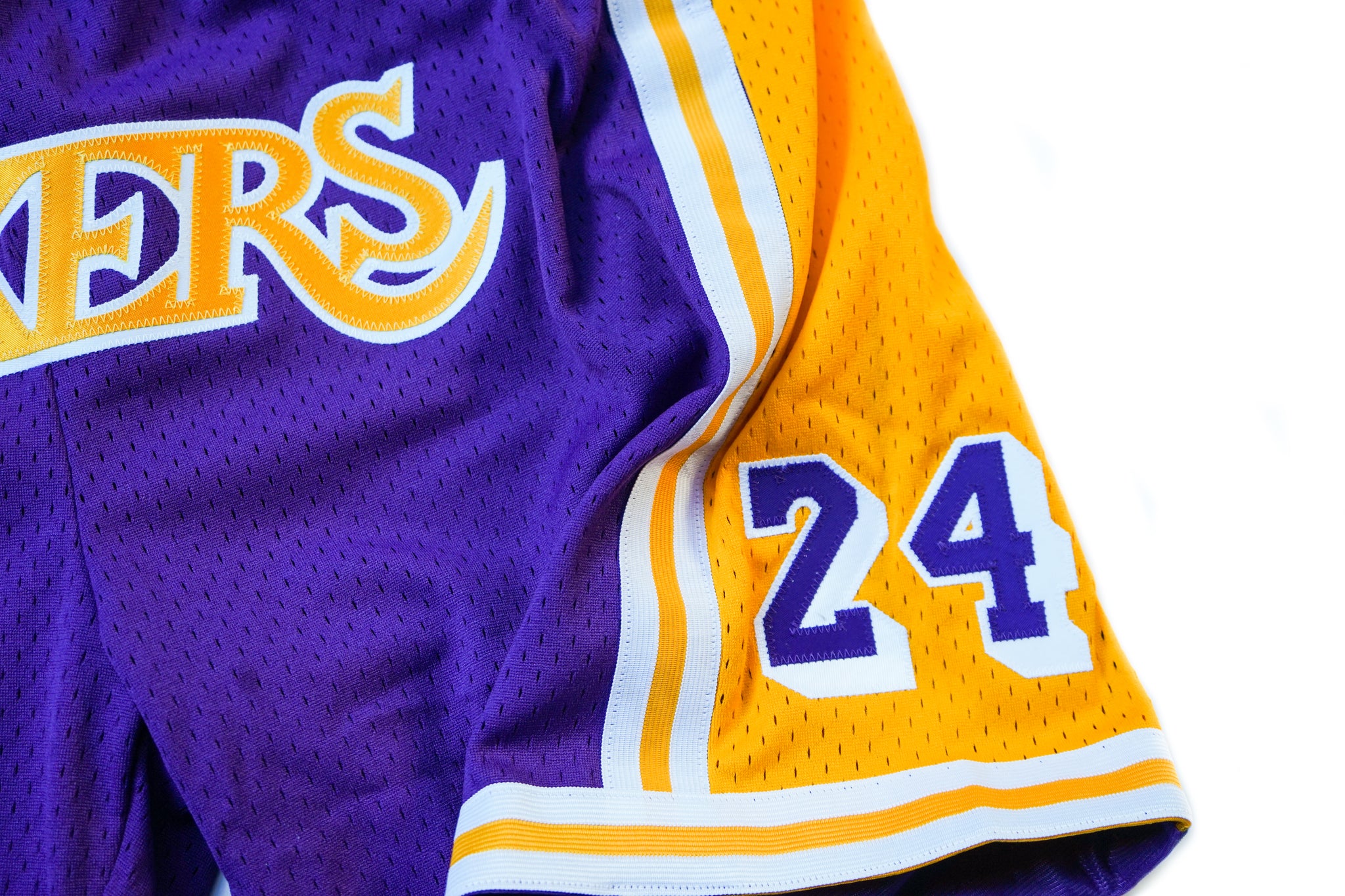 Custom Mitchell & Ness Los Angeles Lakers 1996-1997 Kobe Bryant Edition Swingman Shorts (Away)