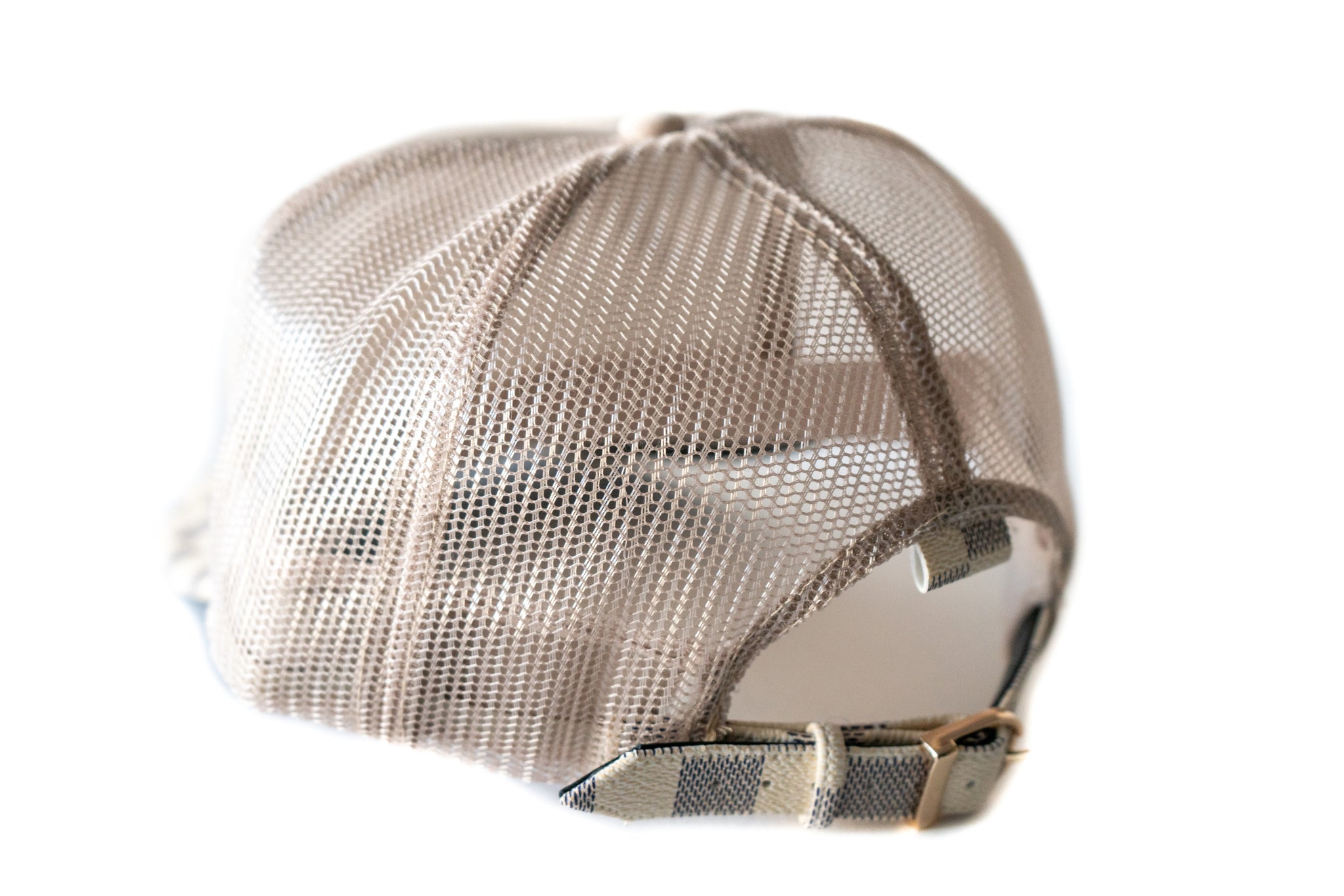Custom Louis Vuitton Damier Sand Trucker Hat Strapback