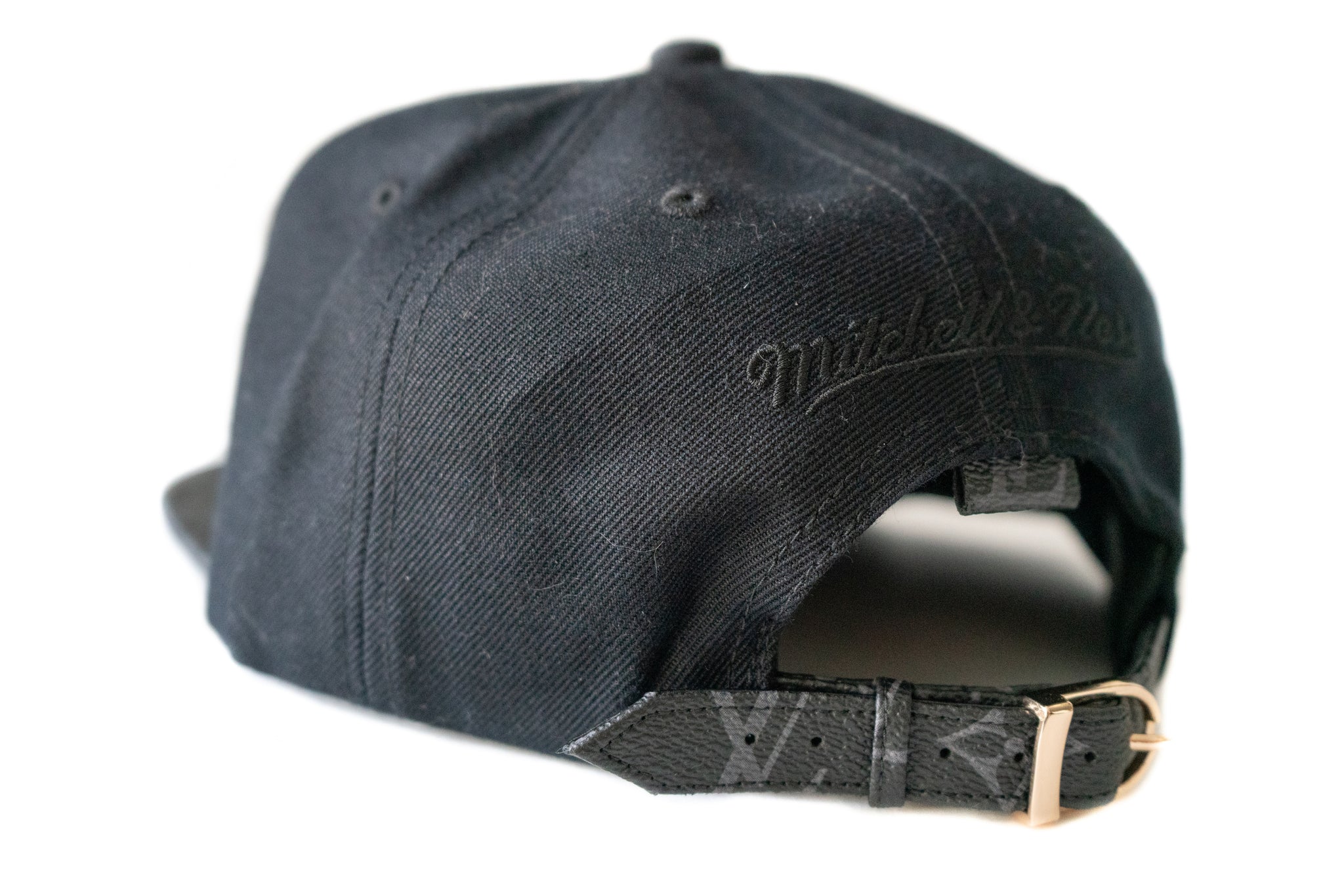 Custom Mitchell & Ness Lakers Basic Logo Louis Vuitton Strapback