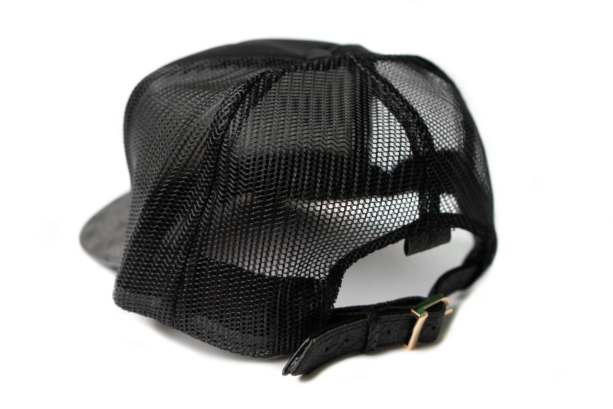 Custom Embossed Louis Vuitton Trucker Hat Black Strapback
