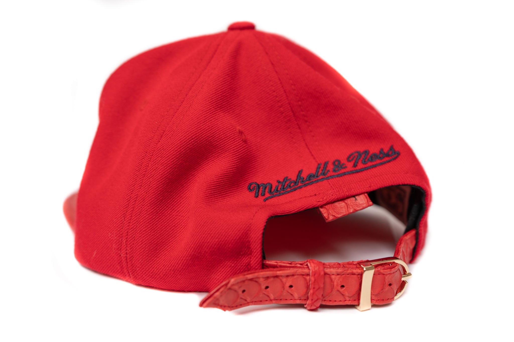 Custom Mitchell & Ness Houston Rockets All Red Strapback
