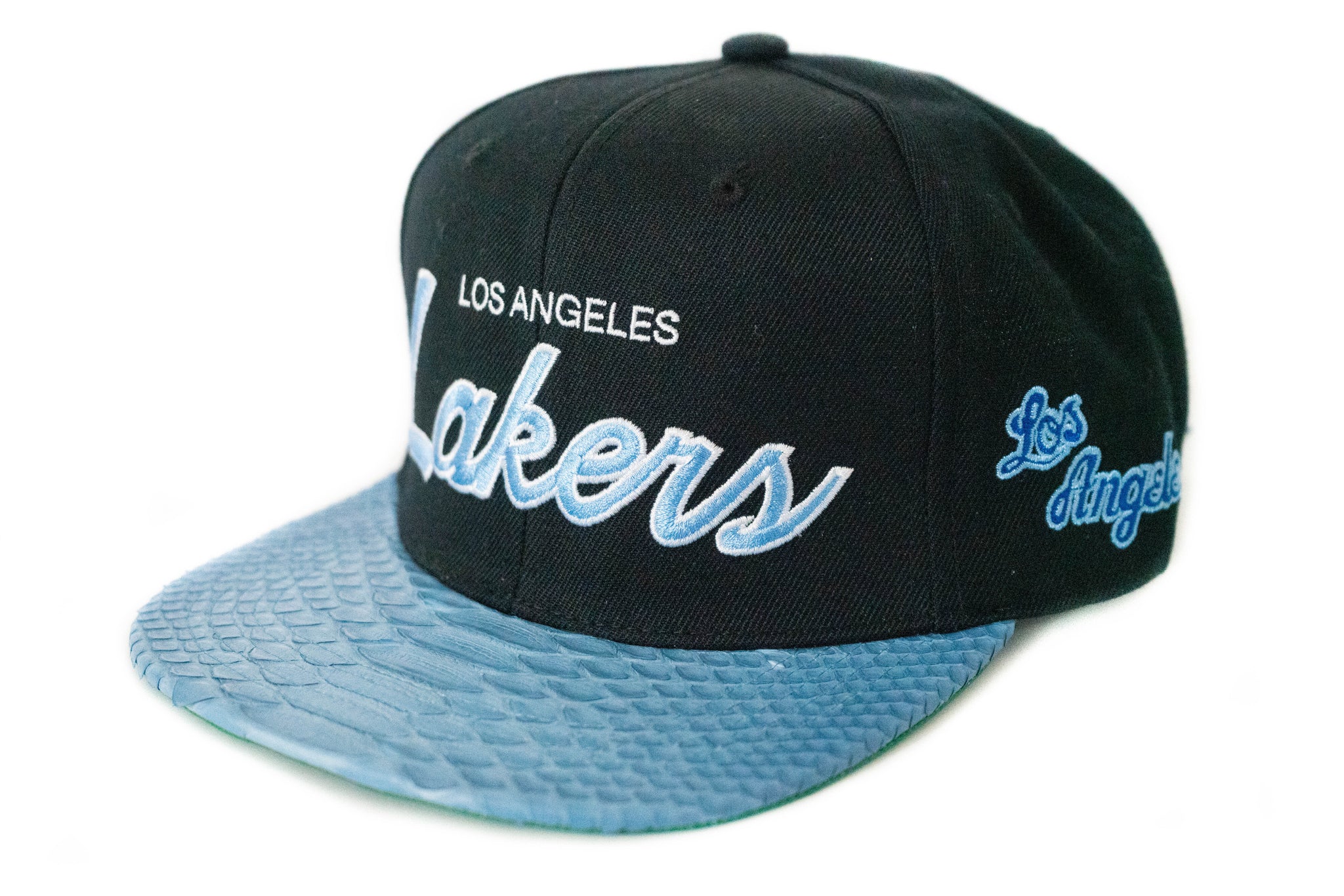 Custom Mitchell & Ness Los Angeles Blue Script Strapback