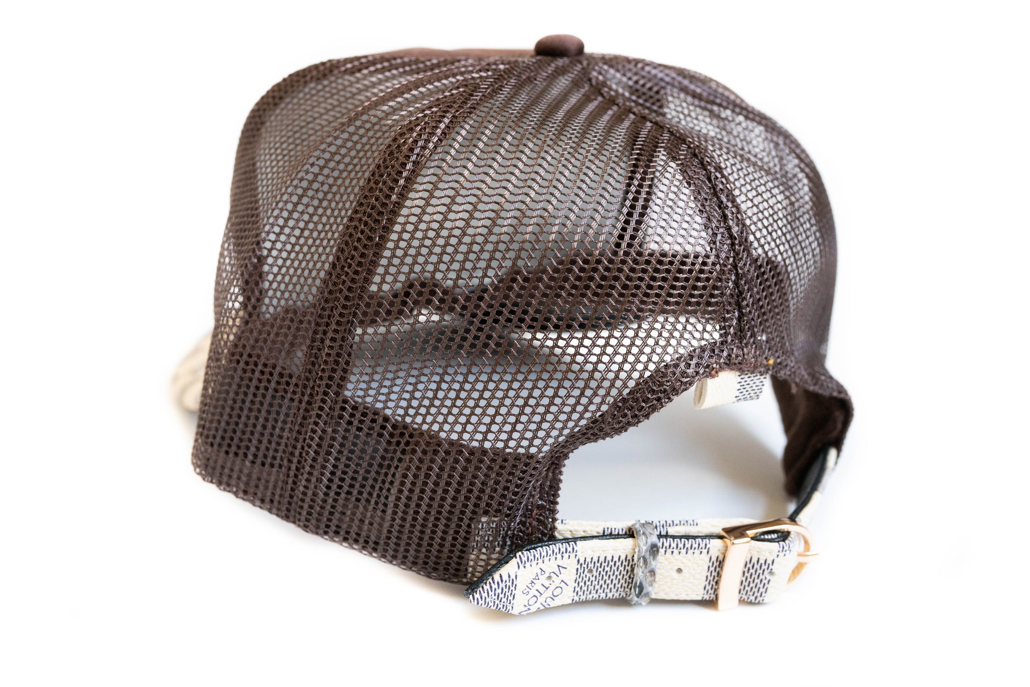Custom Louis Vuitton Damier Brown Trucker Hat Strapback
