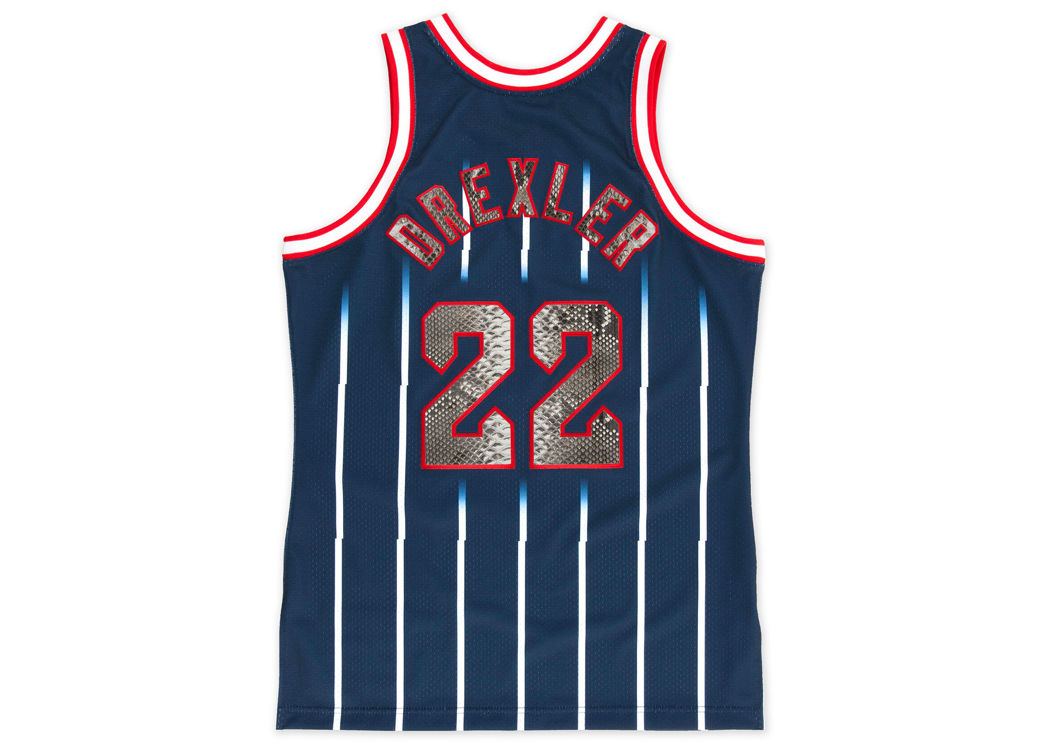 Custom Mitchell & Ness Clyde Drexler 1996-1997 Houston Rockets Python Jersey