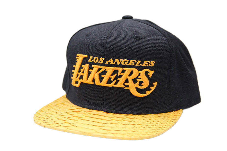 Custom Mitchell & Ness Los Angeles Lakers Wool Solid Strapback