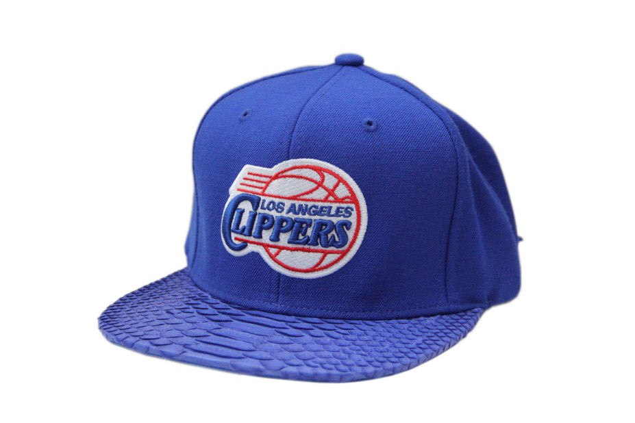 Custom Mitchell & Ness Los Angeles Clippers XL Logo Strapback