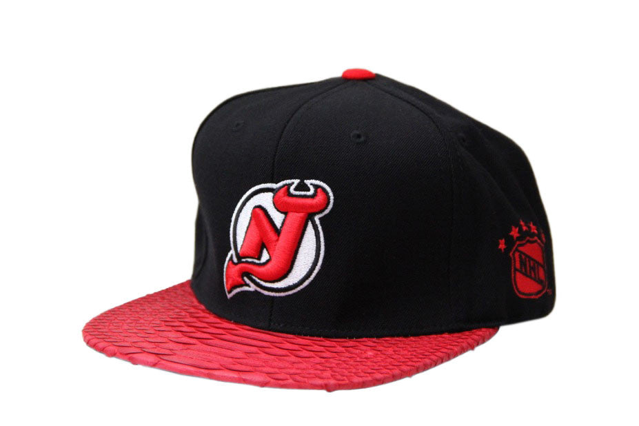 Custom Mitchell & Ness New Jersey Devils Basic Logo Strapback