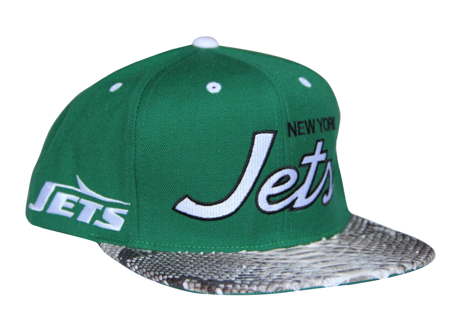 Custom Mitchell & Ness New York Jets The Script Strapback