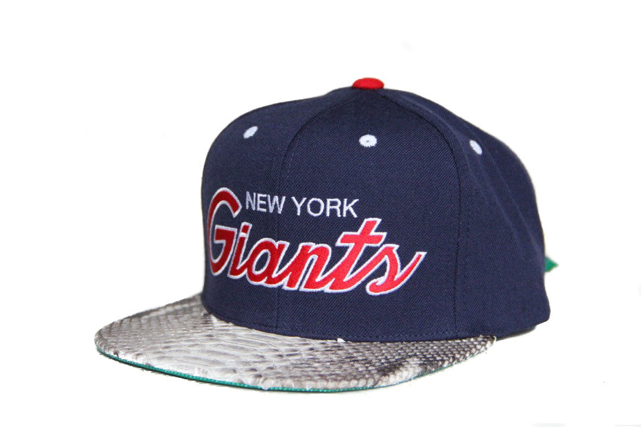 Custom Mitchell & Ness New York Giants The Script Natural Strapback