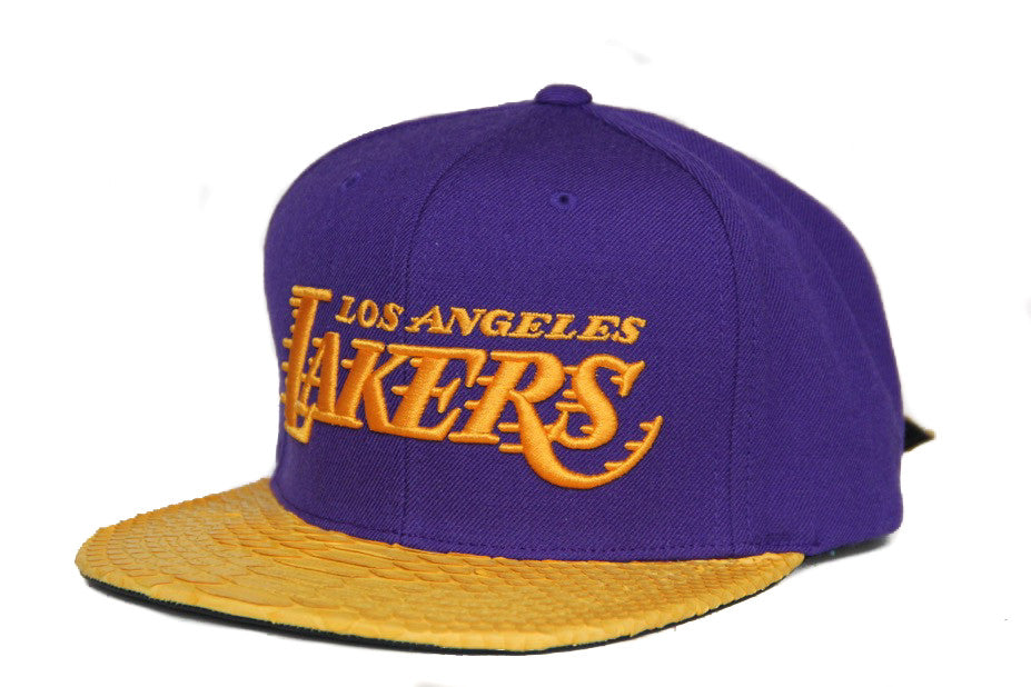 Custom Mitchell & Ness Los Angeles Lakers NBA Solid Strapback