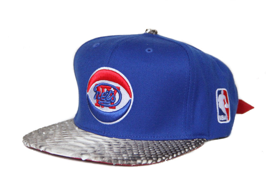 Custom Mitchell & Ness New York Nets NBA Solid Strapback