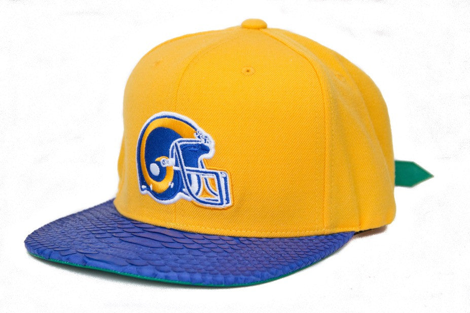 Custom Mitchell & Ness Los Angeles Rams Basic Logo Strapback