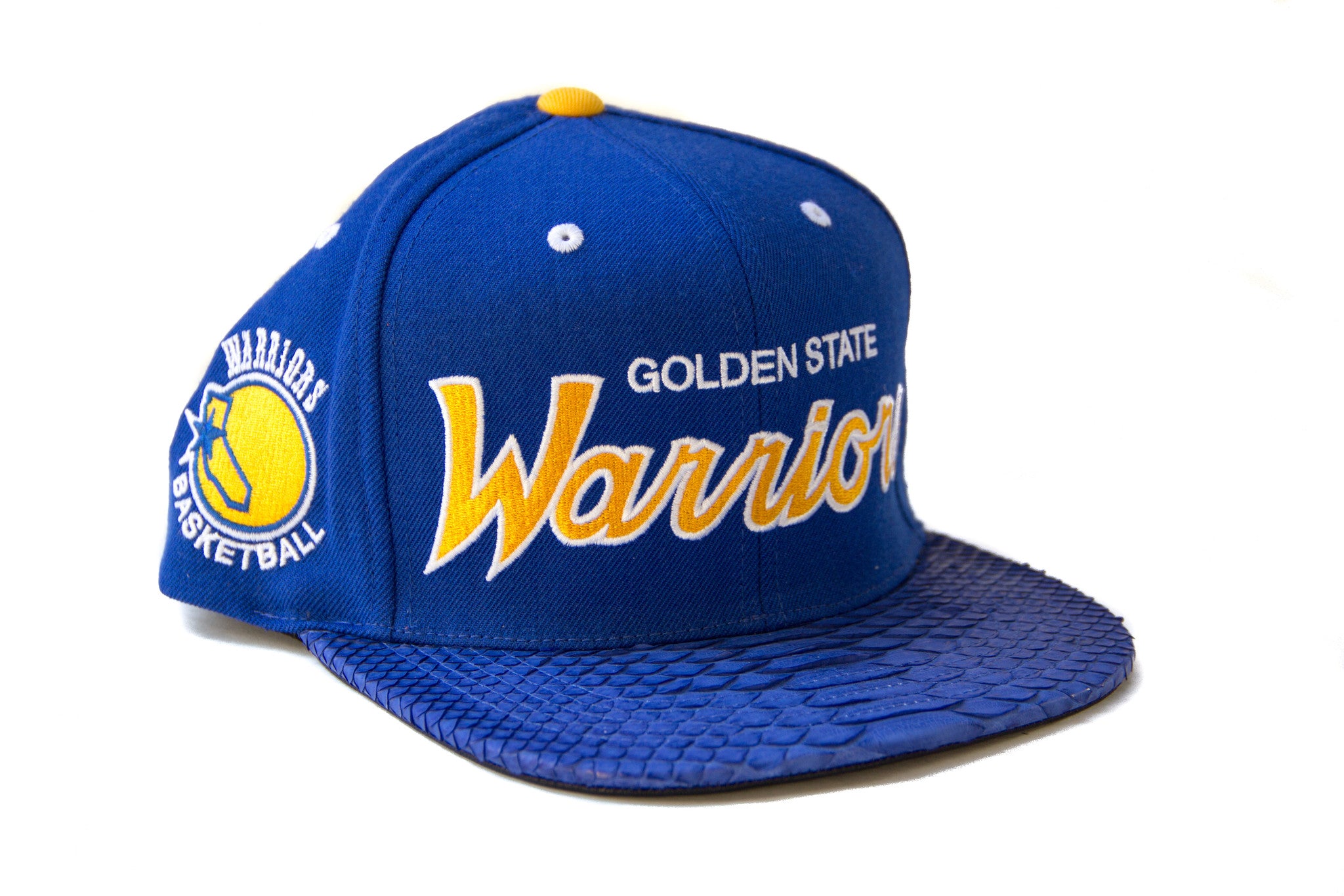 Custom Mitchell & Ness Golden State Warriors The Script Royal Strapback