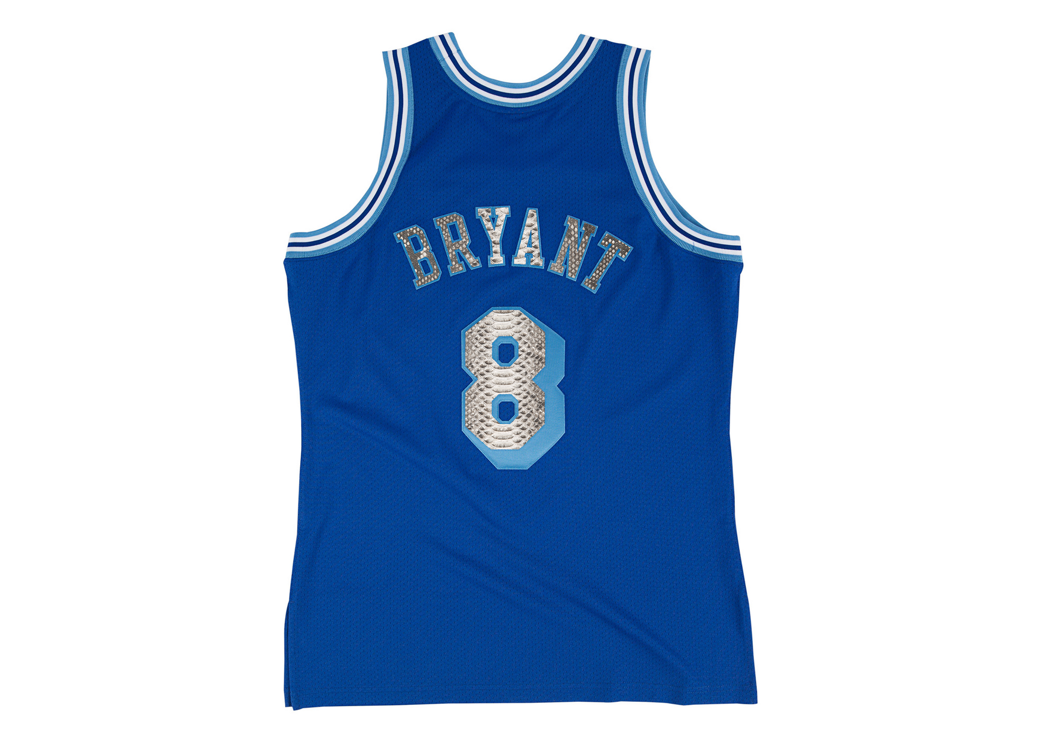 Custom Mitchell & Ness Kobe Bryant 1996-1997 Los Angeles Lakers Royal Python Jersey