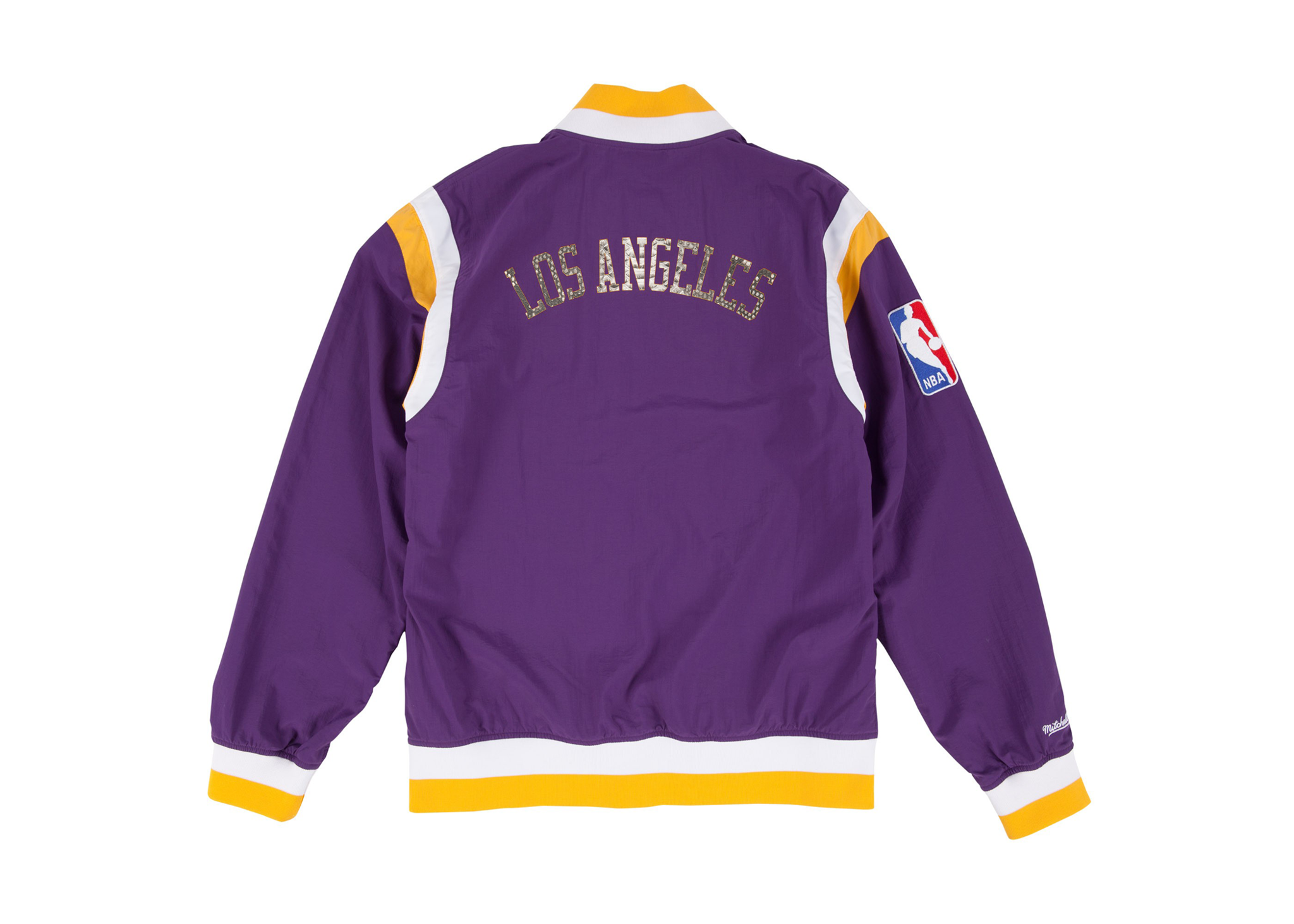 Custom Mitchell & Ness Los Angeles Lakers "Nothing But Net" Python Warm Up Jacket